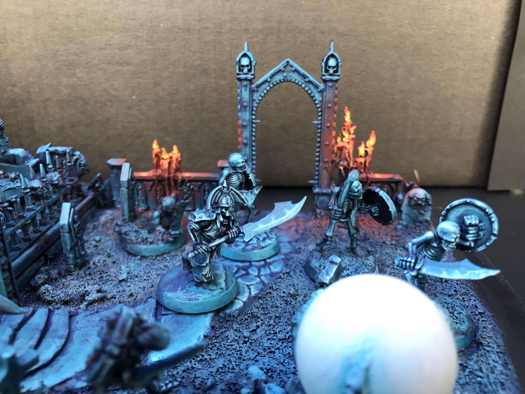 Chaosdiscordcomp, Diorama, Object Source Lighting, Skeletons, Spooky, Wfb