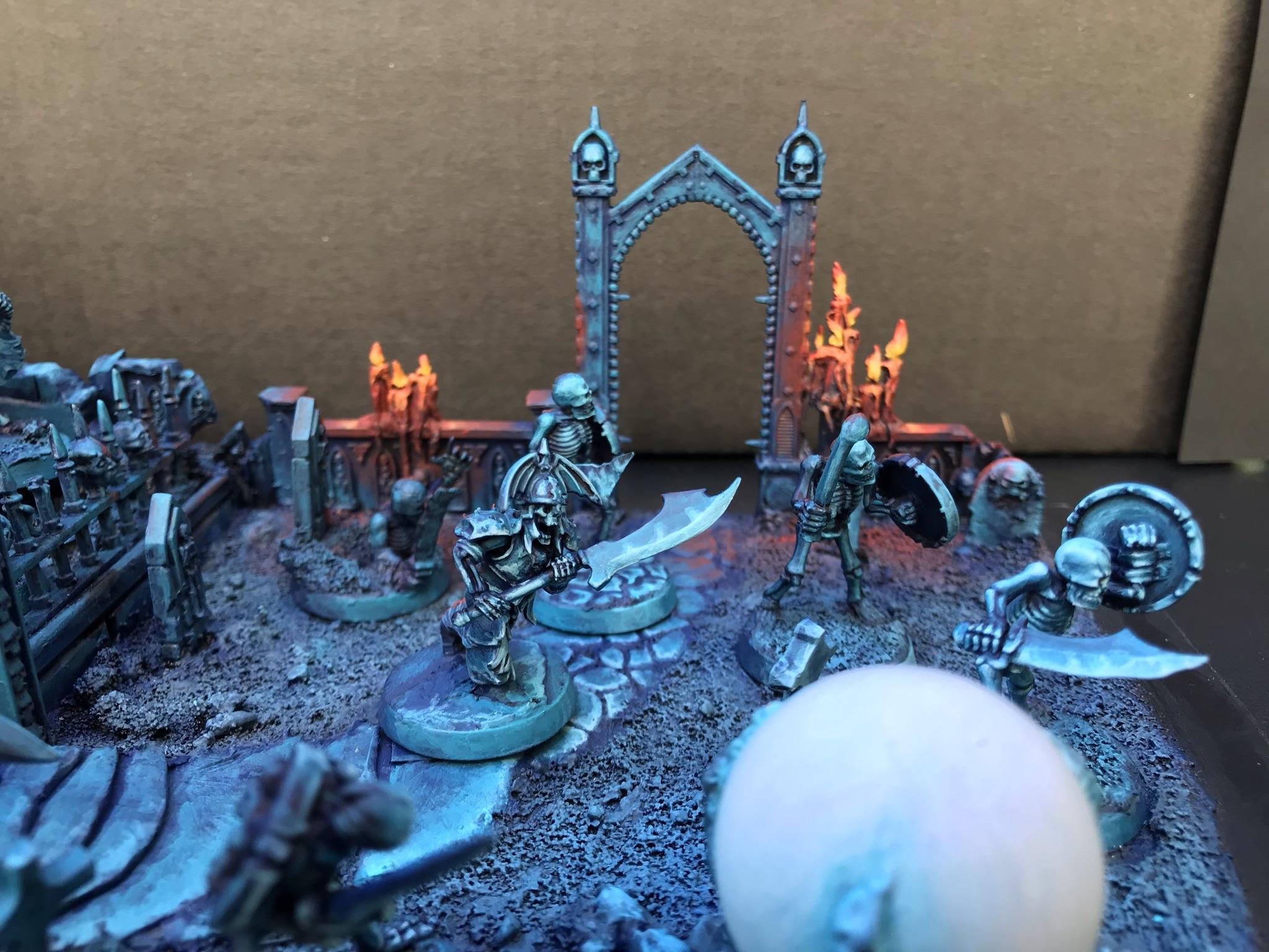 Chaosdiscordcomp, Diorama, Object Source Lighting, Skeletons, Spooky, Wfb
