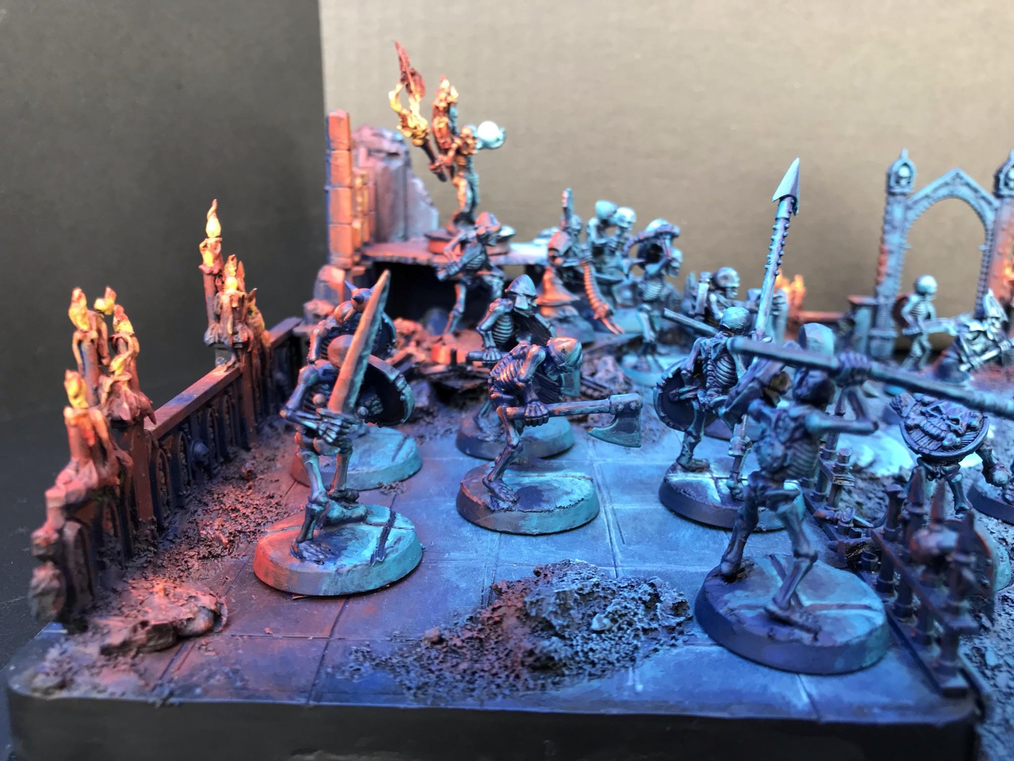 Chaosdiscordcomp, Diorama, Object Source Lighting, Skeletons, Spooky, Wfb