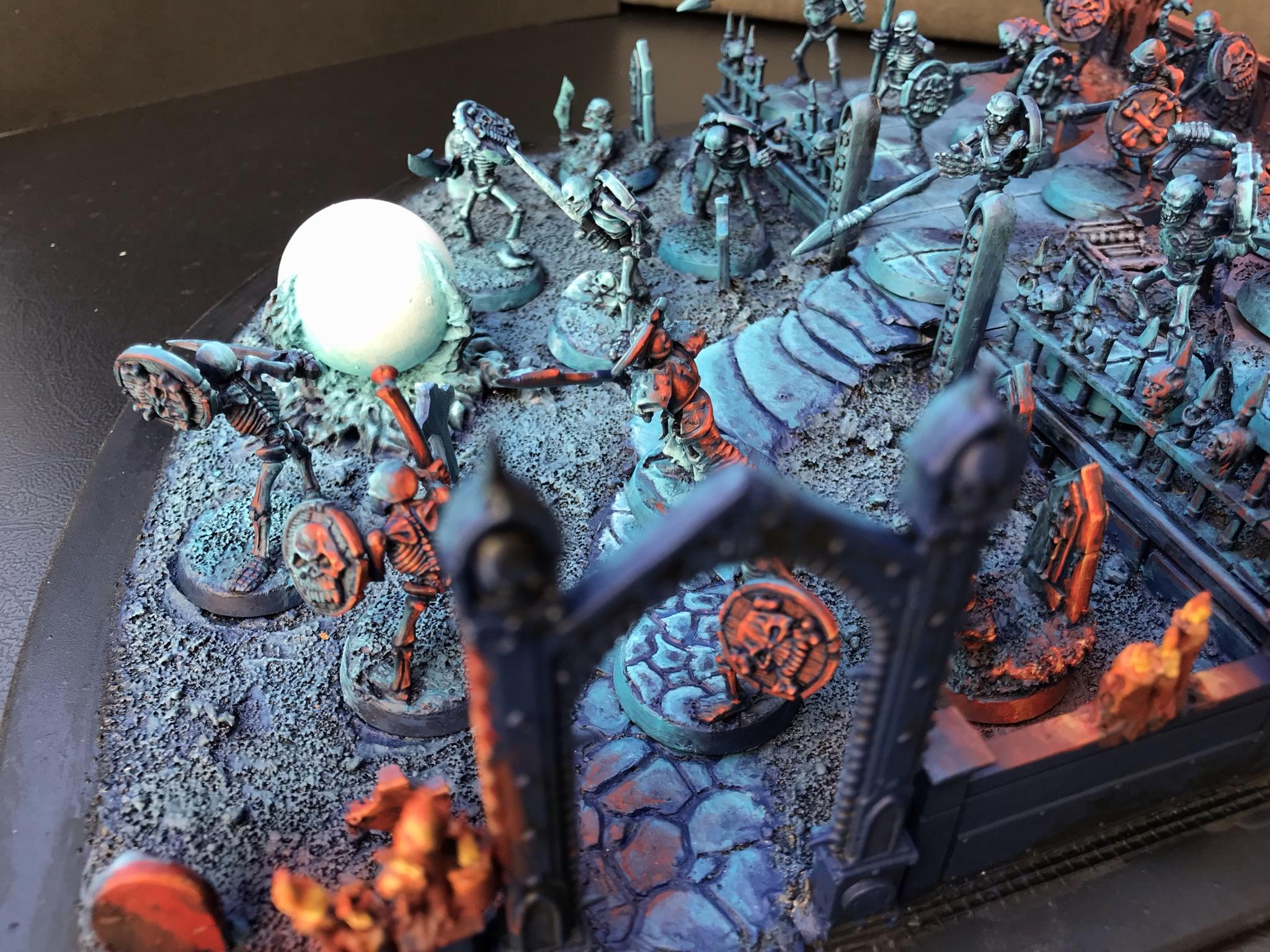 Chaosdiscordcomp, Diorama, Object Source Lighting, Skeletons, Spooky, Wfb
