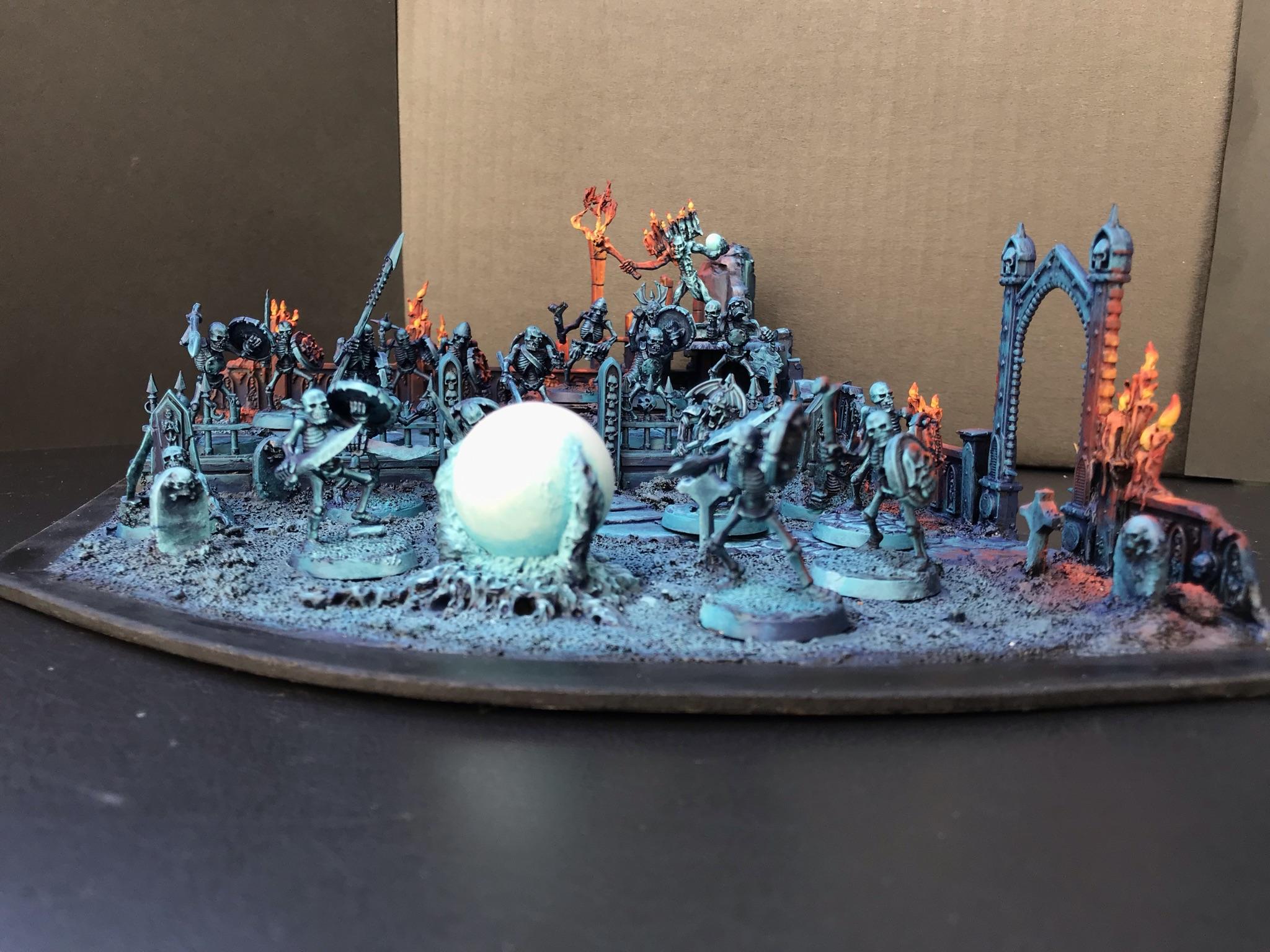 Chaosdiscordcomp, Diorama, Object Source Lighting, Skeletons, Spooky, Wfb