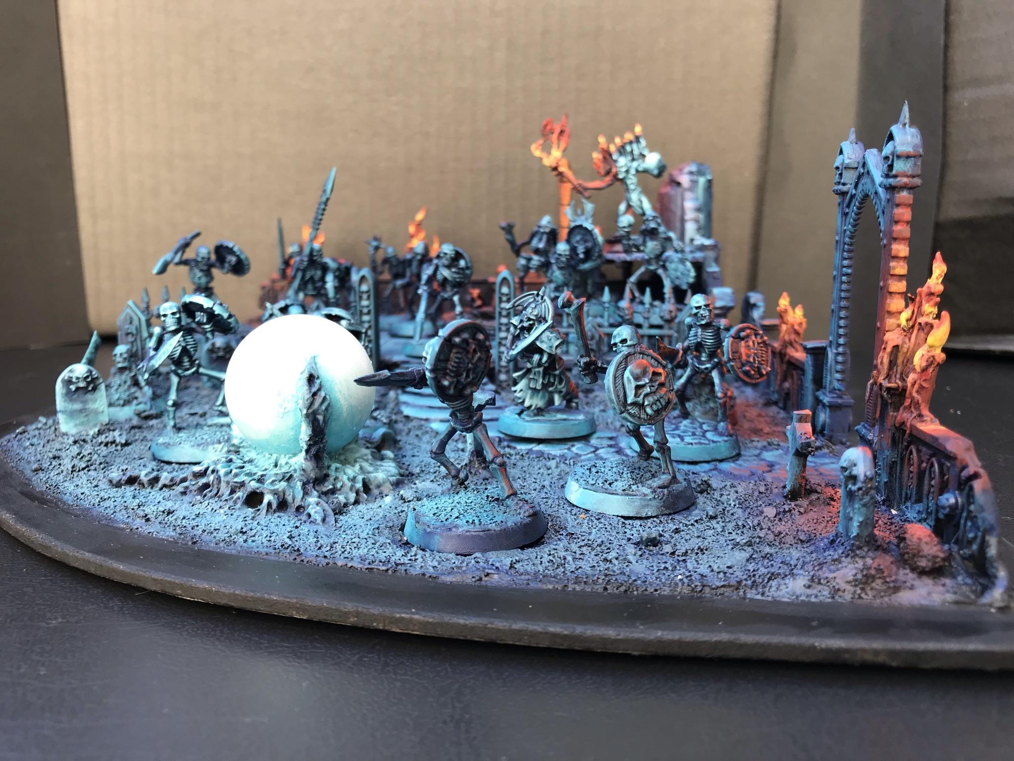 Chaosdiscordcomp, Diorama, Object Source Lighting, Skeletons, Spooky, Wfb