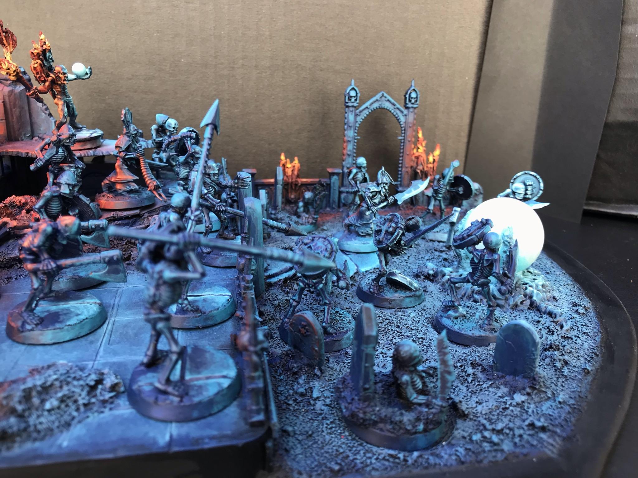 Chaosdiscordcomp, Diorama, Object Source Lighting, Skeletons, Spooky, Wfb