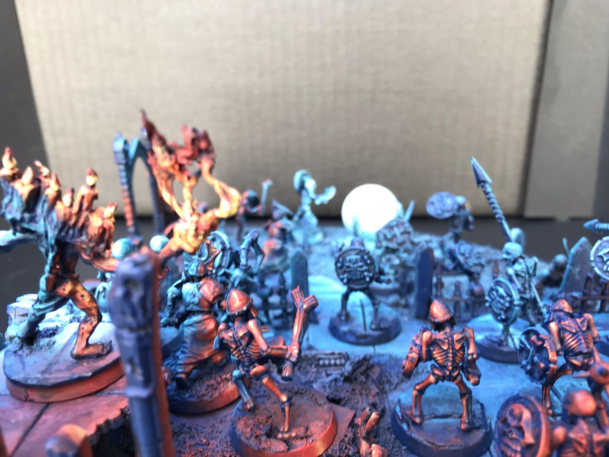Chaosdiscordcomp, Diorama, Object Source Lighting, Skeletons, Spooky, Wfb