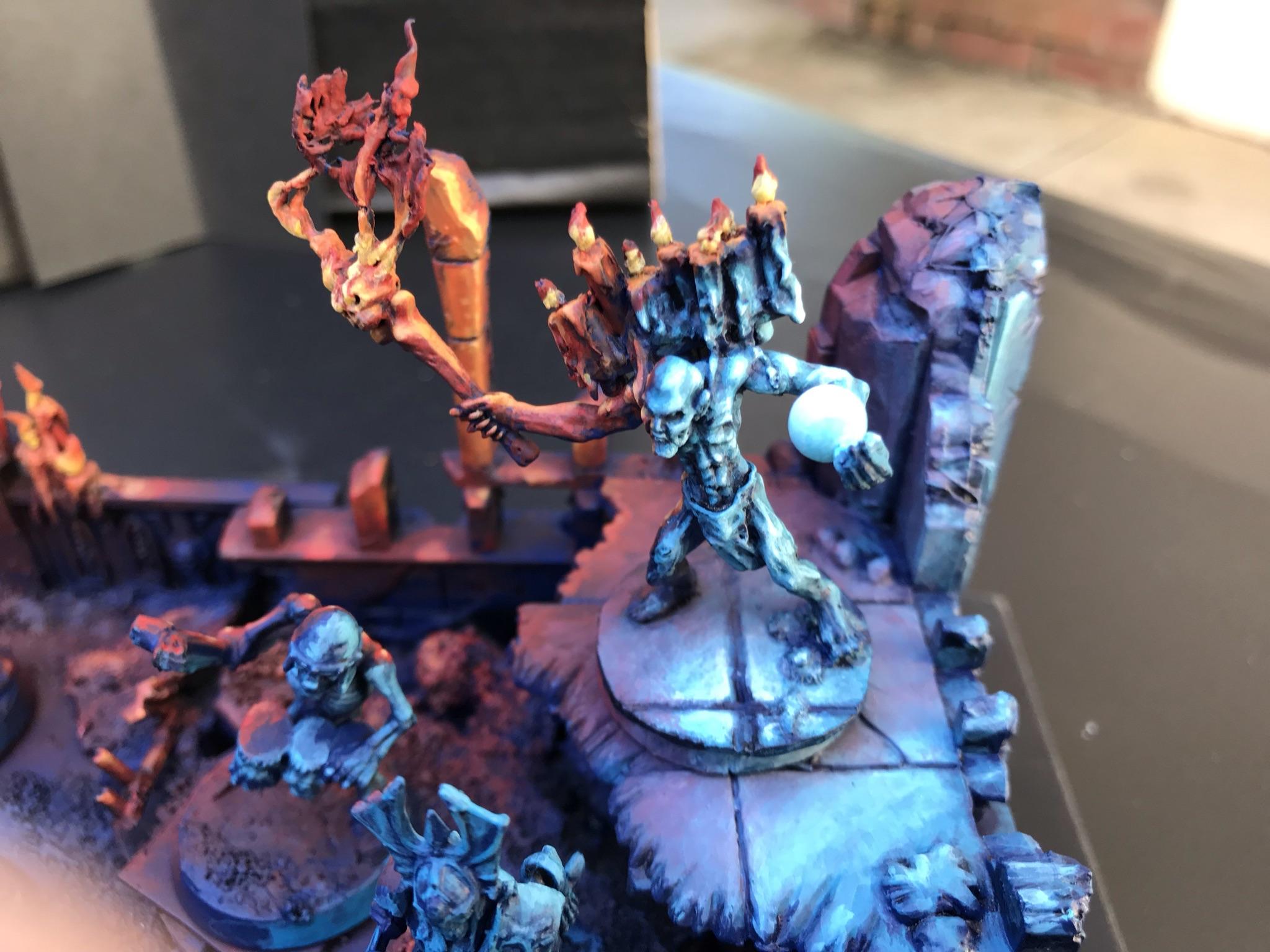 Chaosdiscordcomp, Diorama, Object Source Lighting, Skeletons, Spooky, Wfb