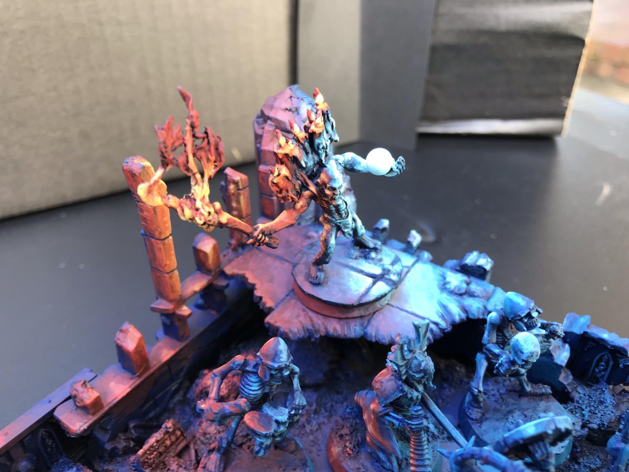 Chaosdiscordcomp, Diorama, Object Source Lighting, Skeletons, Spooky, Wfb