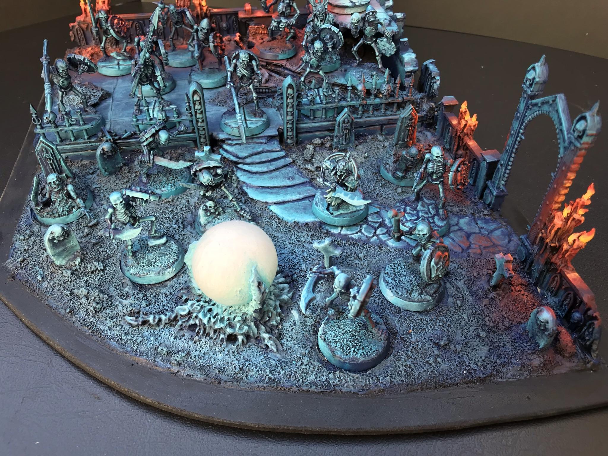 Chaosdiscordcomp, Diorama, Object Source Lighting, Skeletons, Spooky, Wfb