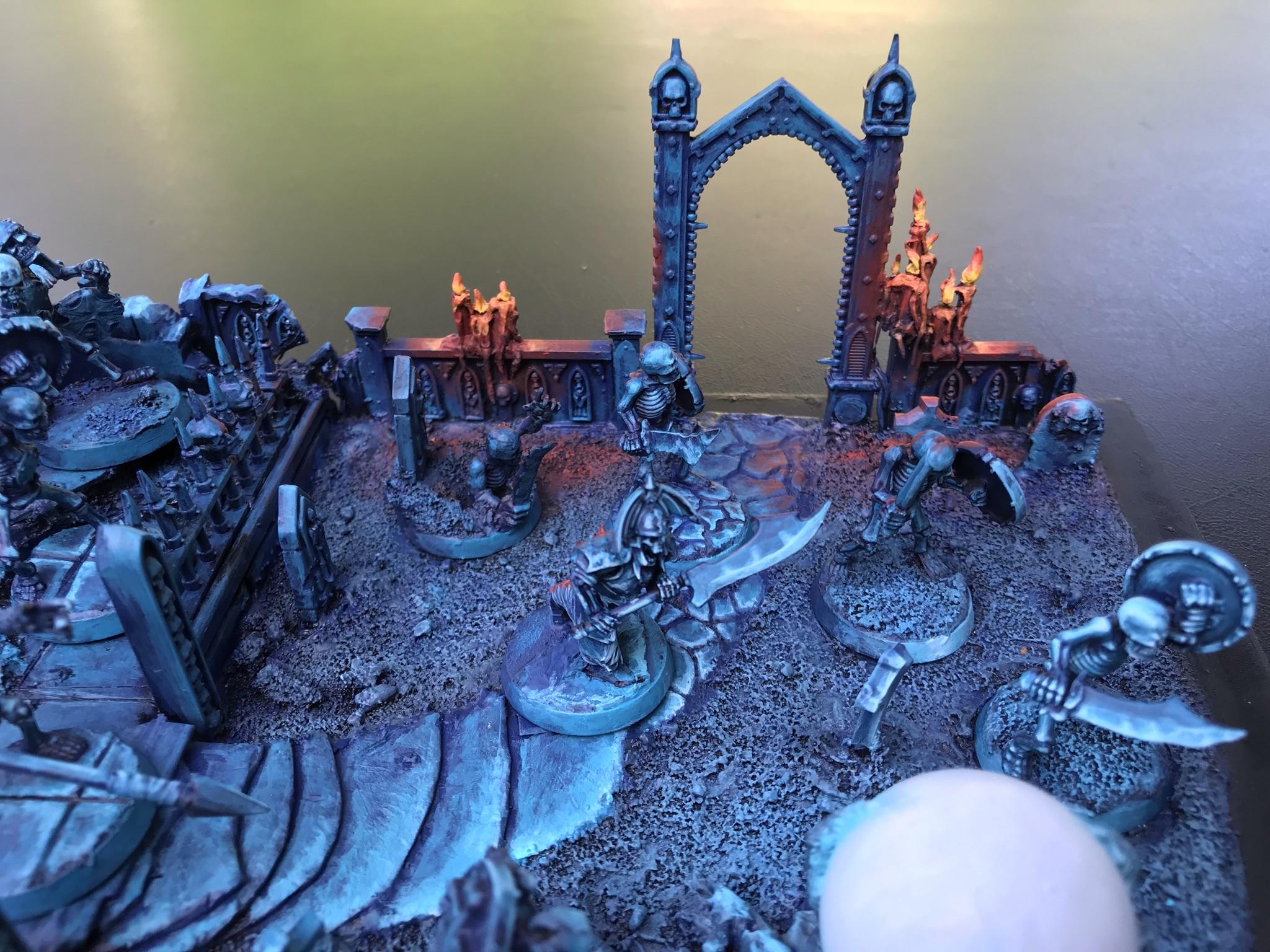 Chaosdiscordcomp, Diorama, Object Source Lighting, Skeletons, Spooky, Wfb