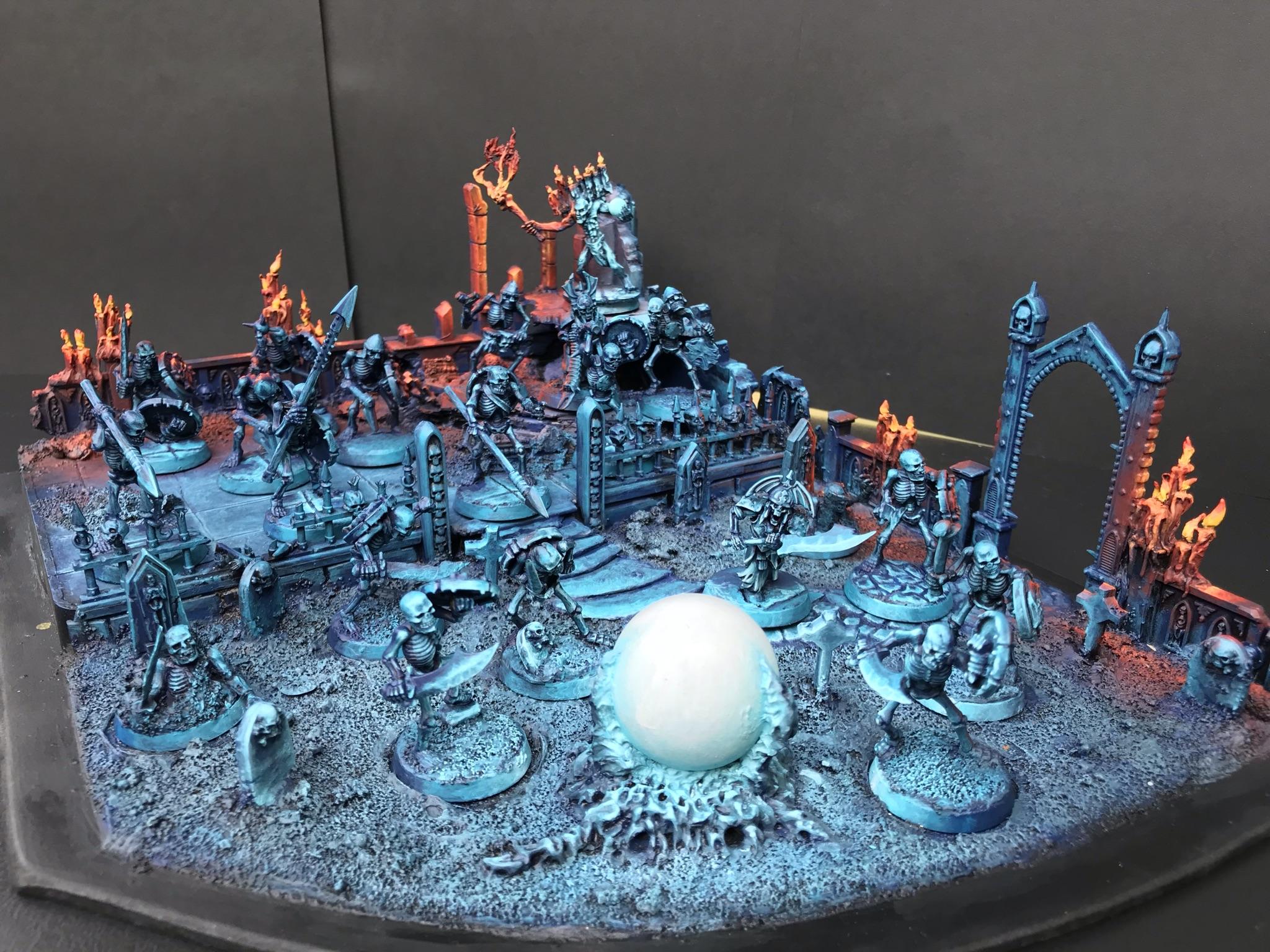 Chaosdiscordcomp, Diorama, Object Source Lighting, Skeletons, Spooky, Wfb