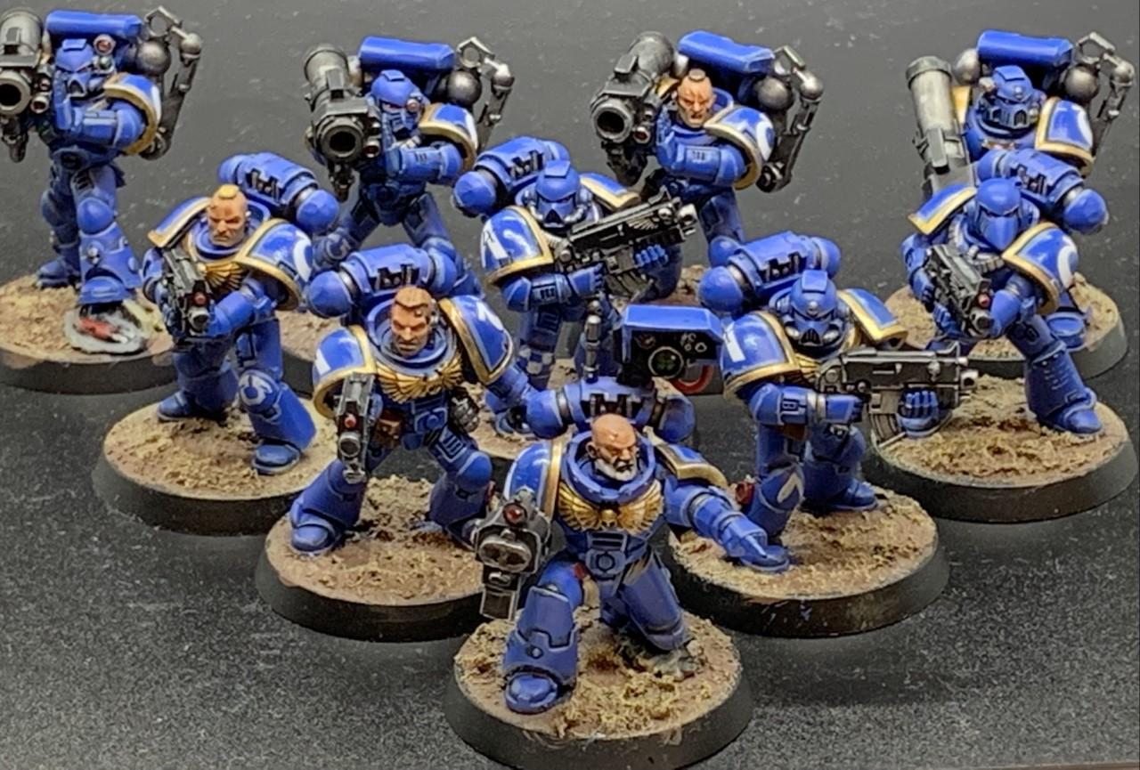 Blue, Devastator Squad, Space Marines, Ultramarines, Warhammer 40,000