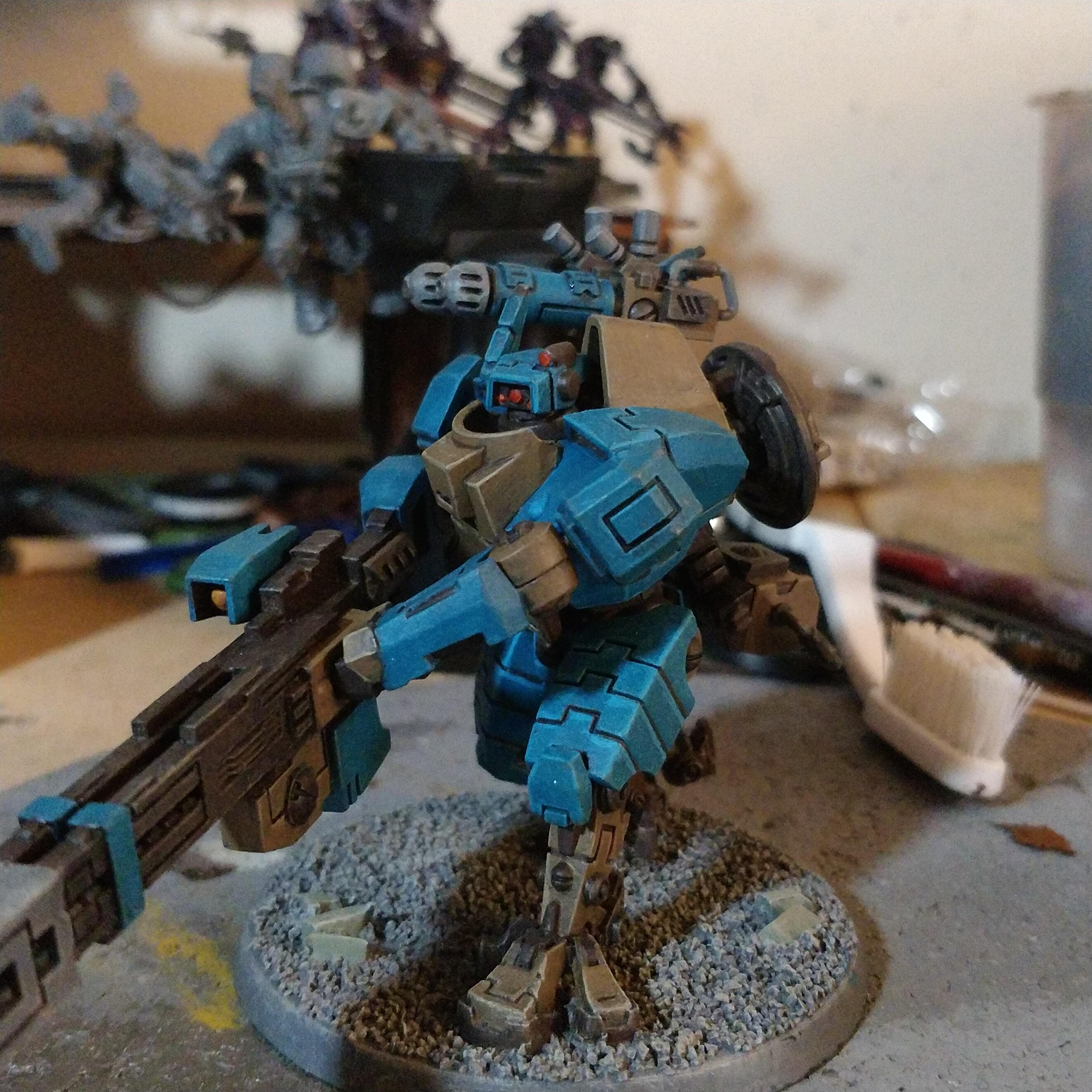 Battlesuit, Broadsides, Railgun, Shas, Shas'vre, Tau, Warhammer 40,000, Xv88
