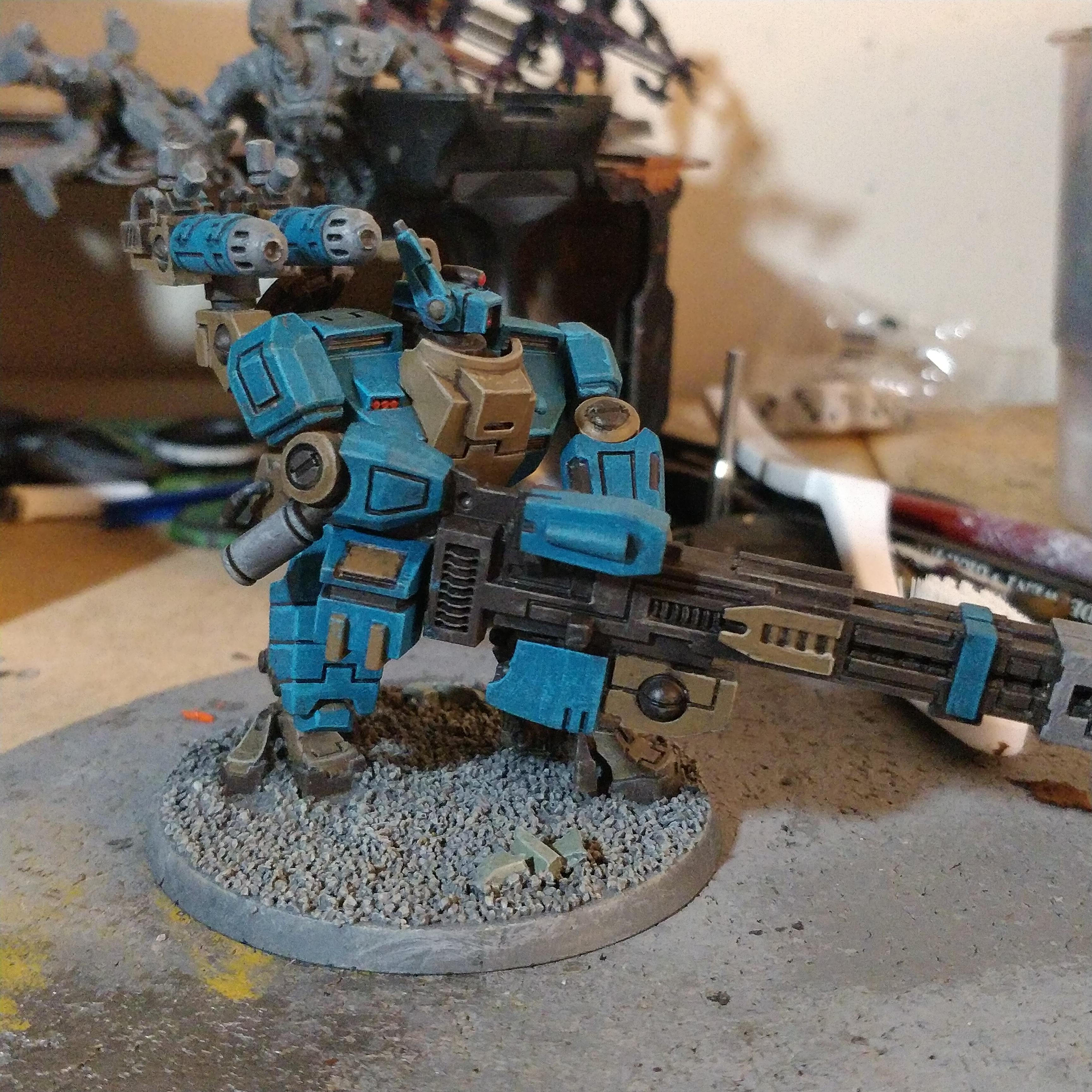 Battlesuit, Broadsides, Railgun, Shas, Shas'vre, Tau, Warhammer 40,000, Xv88