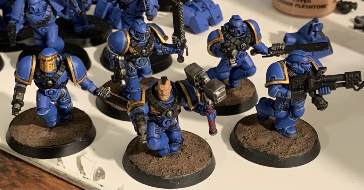 Blue, Power Armor, Ultramarines, Work In Progress