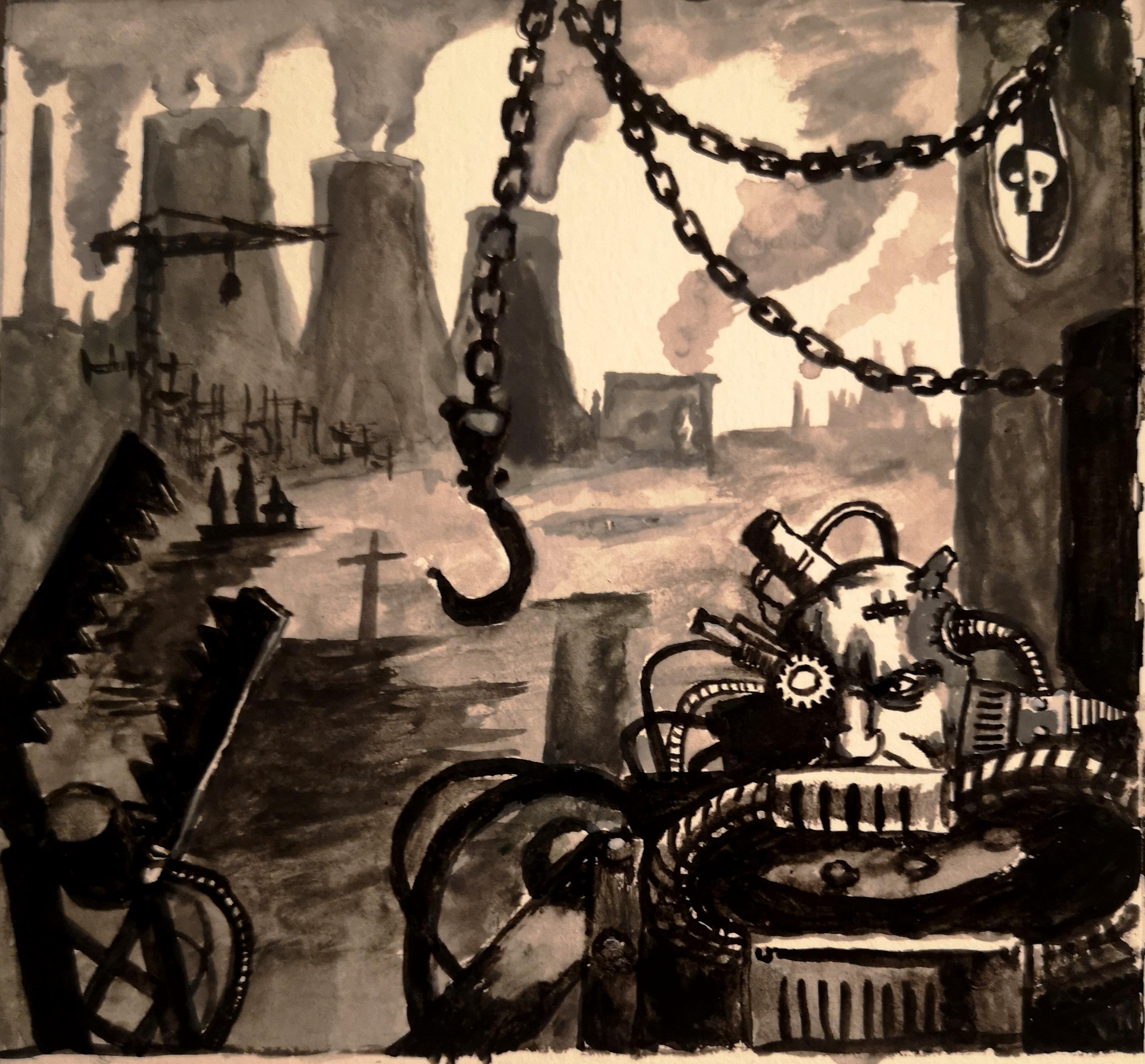 3rd Edition, Black And White, Forge World, Homage, Painting, Retro, Water Colors