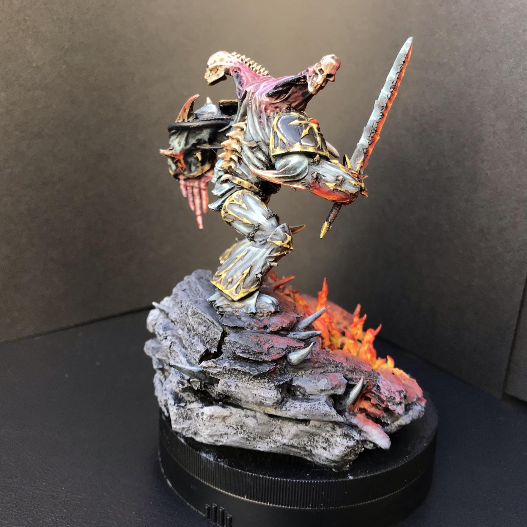 Base, Chaosdiscordcomp, Daemon Prince, Final, Fire, Greenstuff, Iron Warriors, Juan Diaz, Metal, Non-Metallic Metal, Object Source Lighting