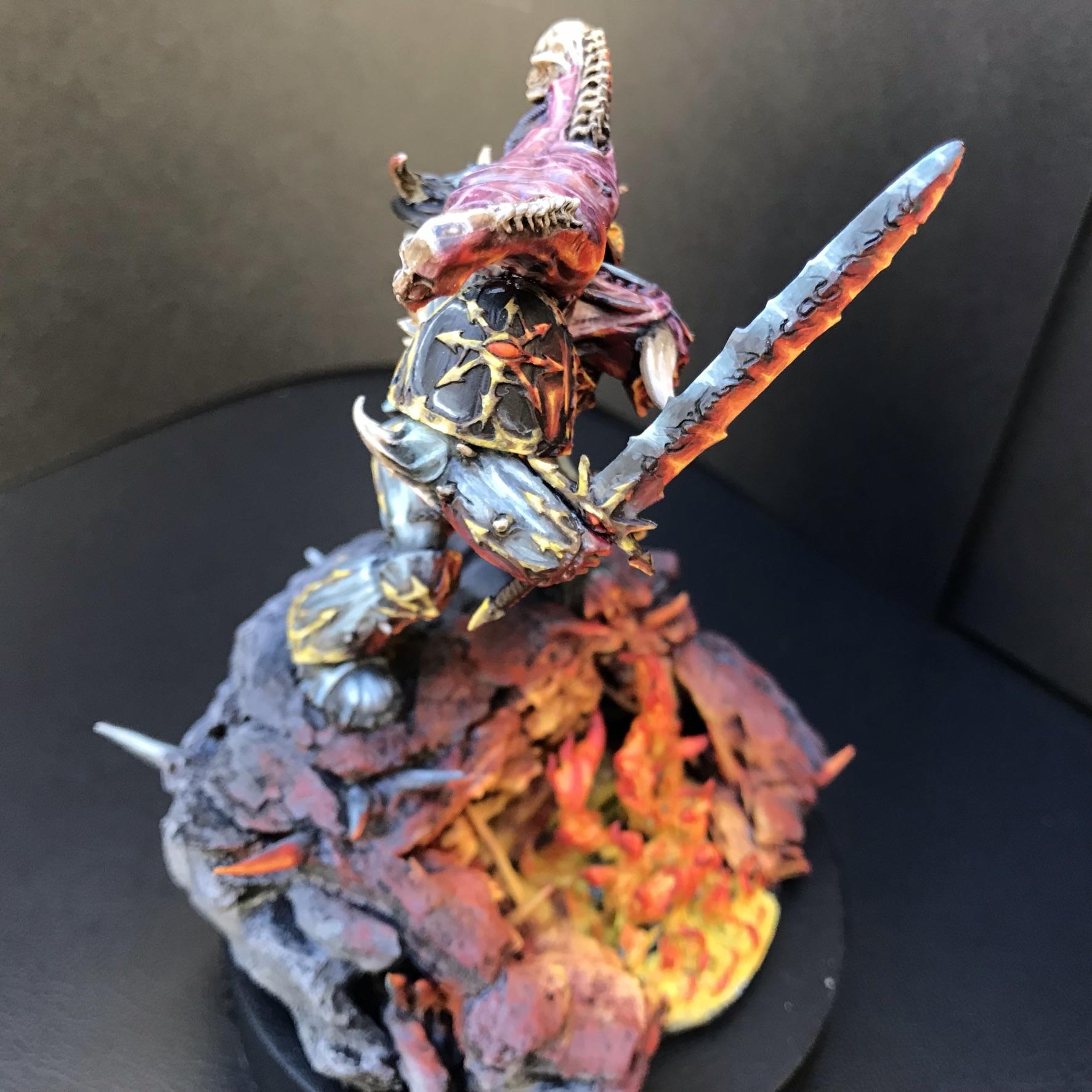 Base, Chaosdiscordcomp, Daemon Prince, Final, Fire, Greenstuff, Iron Warriors, Juan Diaz, Metal, Non-Metallic Metal, Object Source Lighting