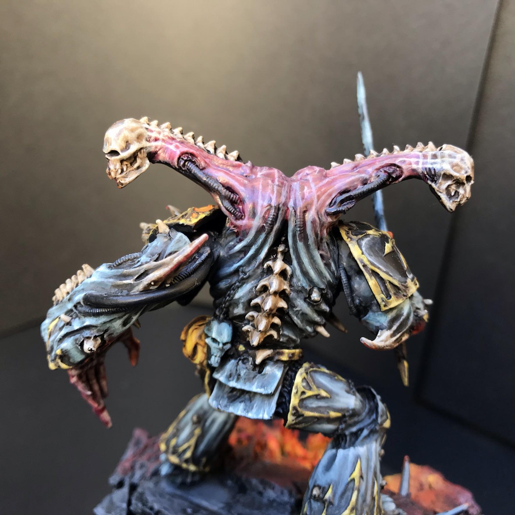 Base, Chaosdiscordcomp, Daemon Prince, Final, Fire, Greenstuff, Iron Warriors, Juan Diaz, Metal, Non-Metallic Metal, Object Source Lighting