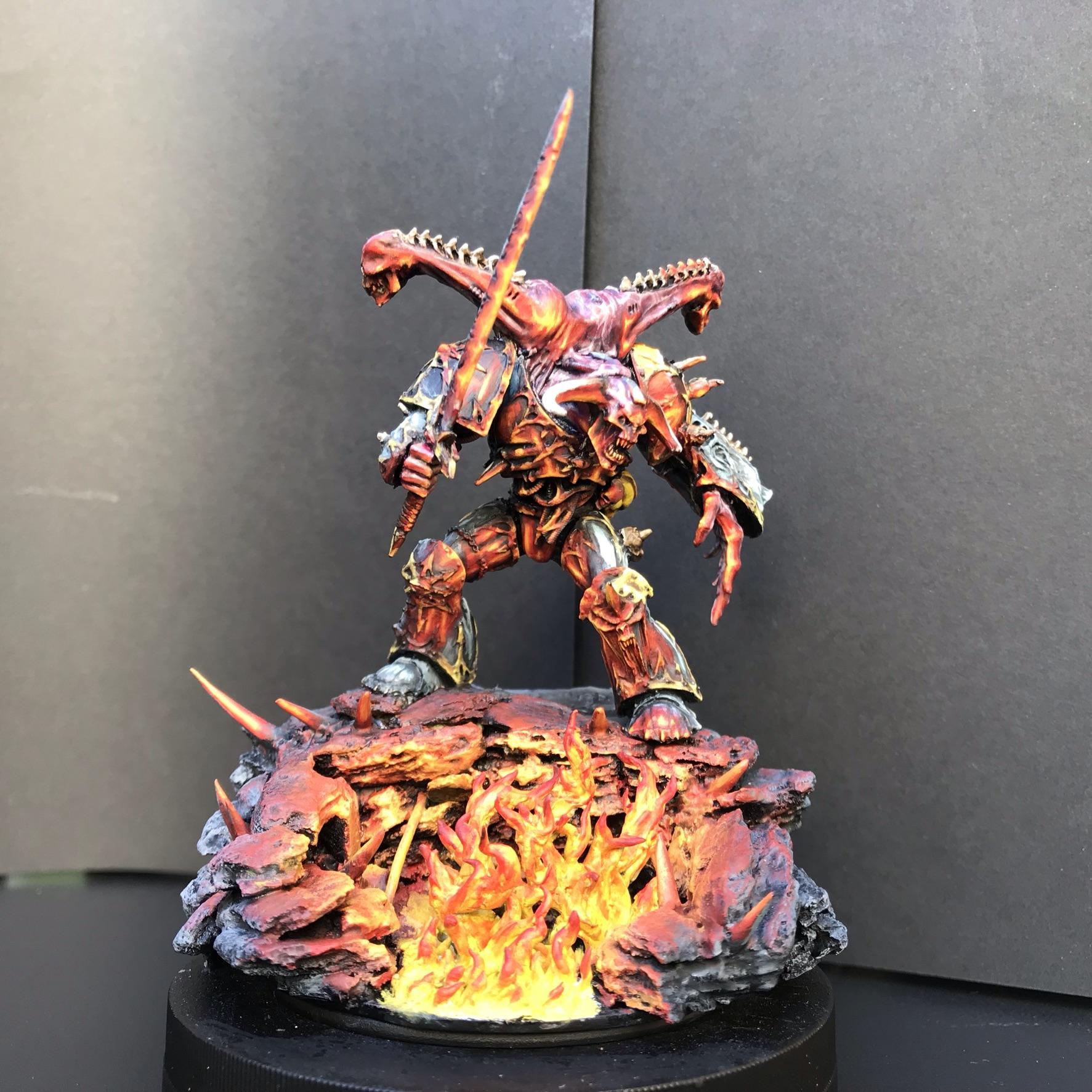 Base, Chaosdiscordcomp, Daemon Prince, Final, Fire, Greenstuff, Iron Warriors, Juan Diaz, Metal, Non-Metallic Metal, Object Source Lighting