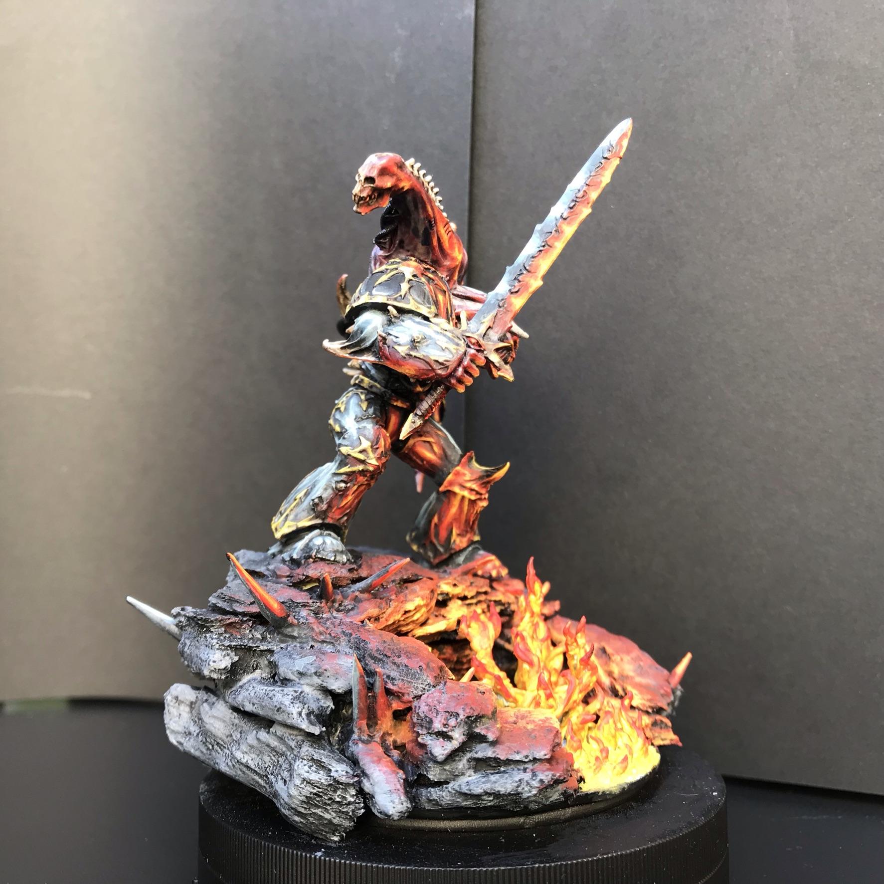 Base, Chaosdiscordcomp, Daemon Prince, Final, Fire, Greenstuff, Iron Warriors, Juan Diaz, Metal, Non-Metallic Metal, Object Source Lighting