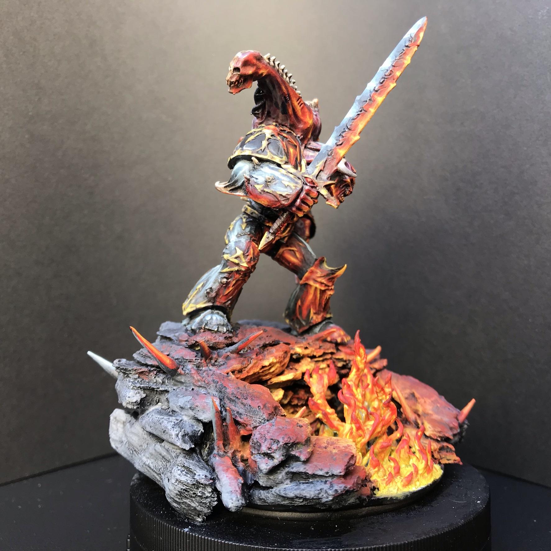 Base, Chaosdiscordcomp, Daemon Prince, Final, Fire, Greenstuff, Iron Warriors, Juan Diaz, Metal, Non-Metallic Metal, Object Source Lighting
