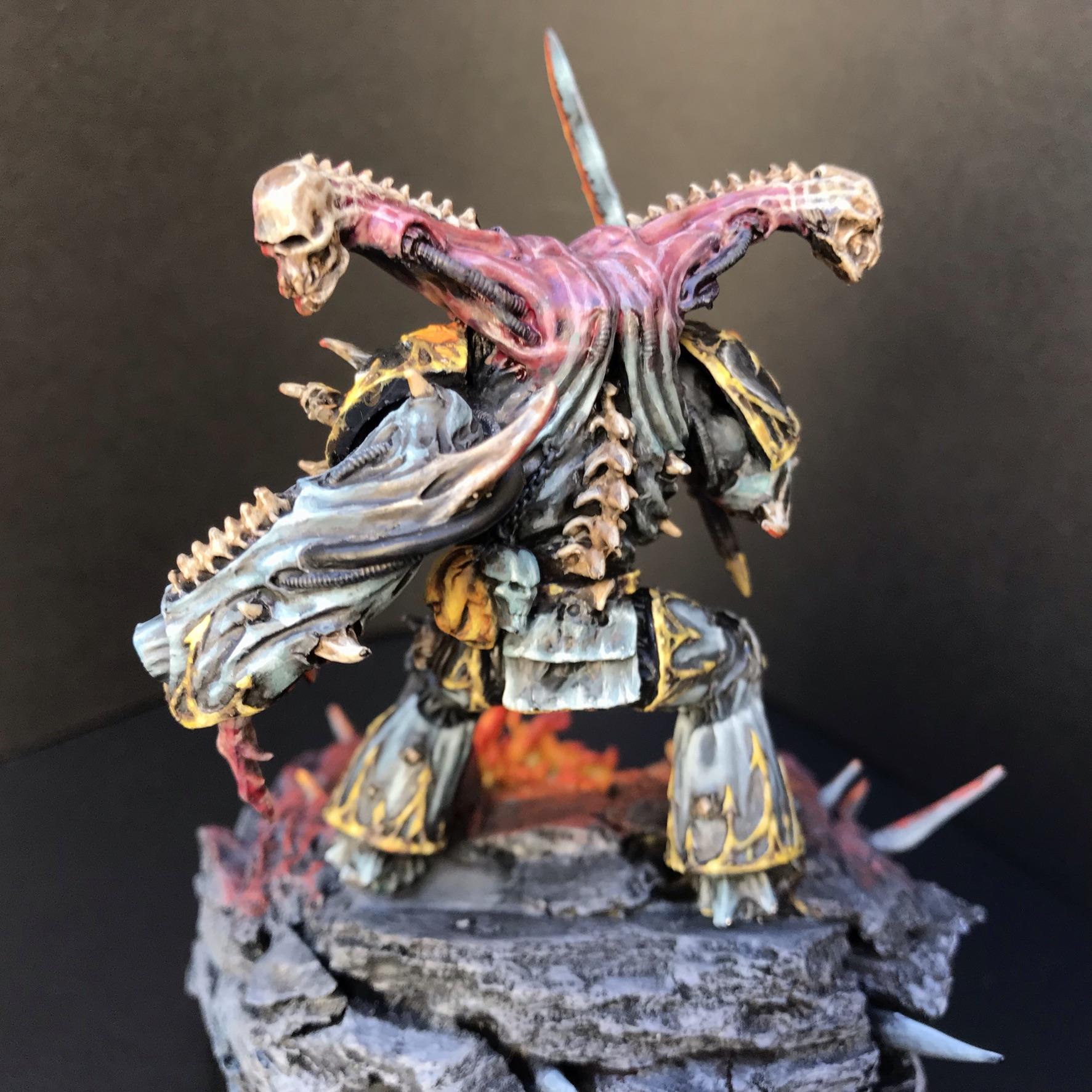 Base, Chaosdiscordcomp, Daemon Prince, Final, Fire, Greenstuff, Iron Warriors, Juan Diaz, Metal, Non-Metallic Metal, Object Source Lighting