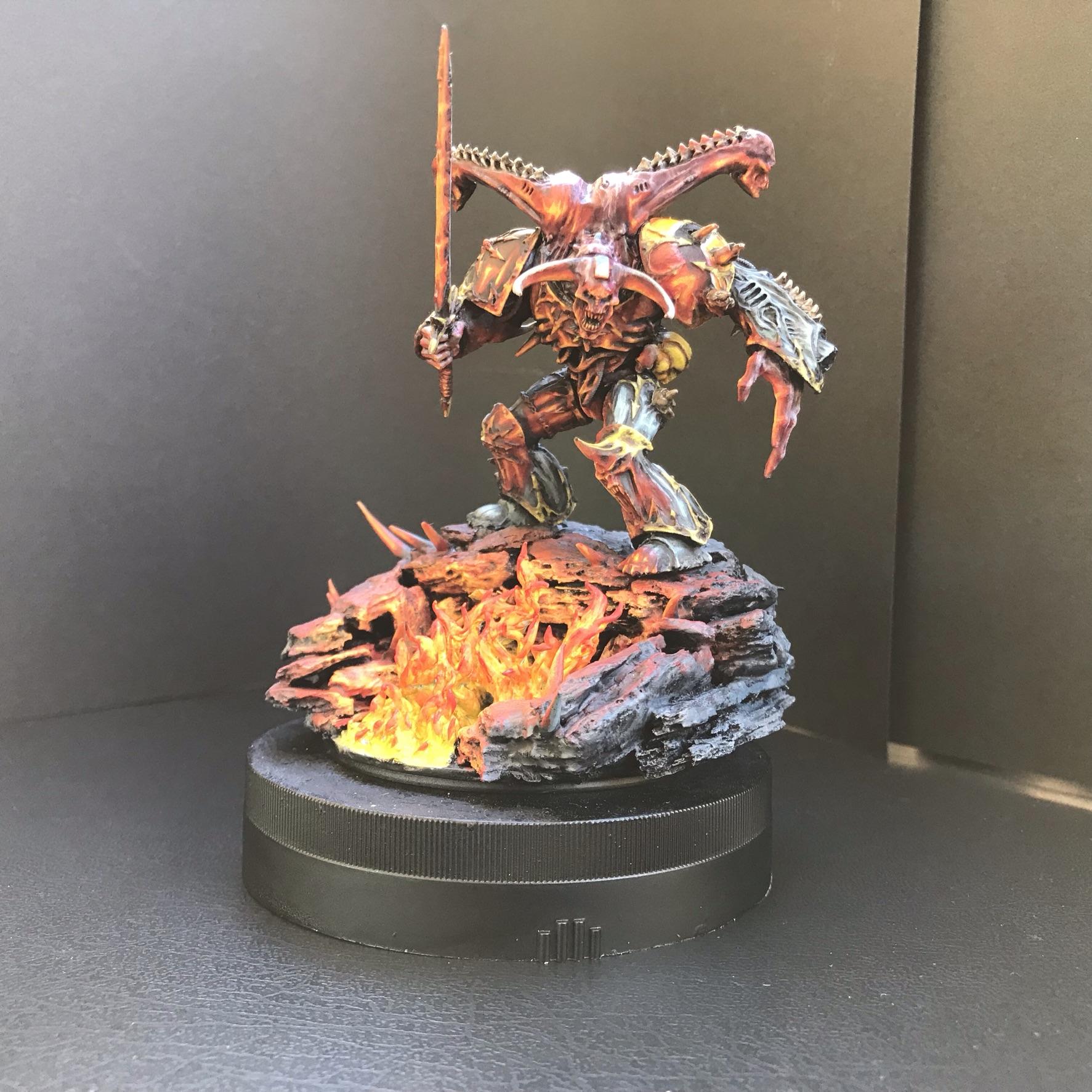 Base, Chaosdiscordcomp, Daemon Prince, Final, Fire, Greenstuff, Iron Warriors, Juan Diaz, Metal, Non-Metallic Metal, Object Source Lighting