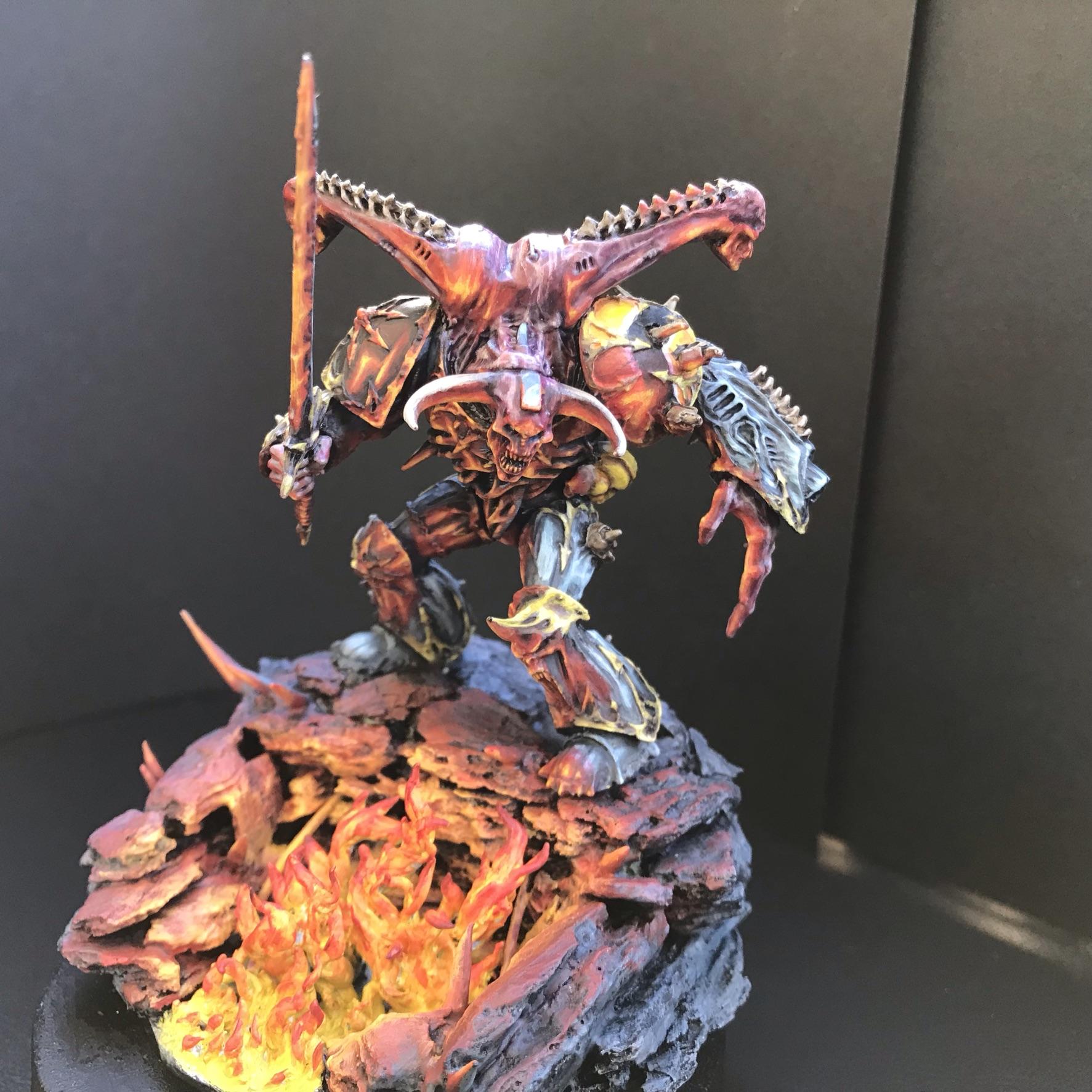 Base, Chaosdiscordcomp, Daemon Prince, Final, Fire, Greenstuff, Iron Warriors, Juan Diaz, Metal, Non-Metallic Metal, Object Source Lighting