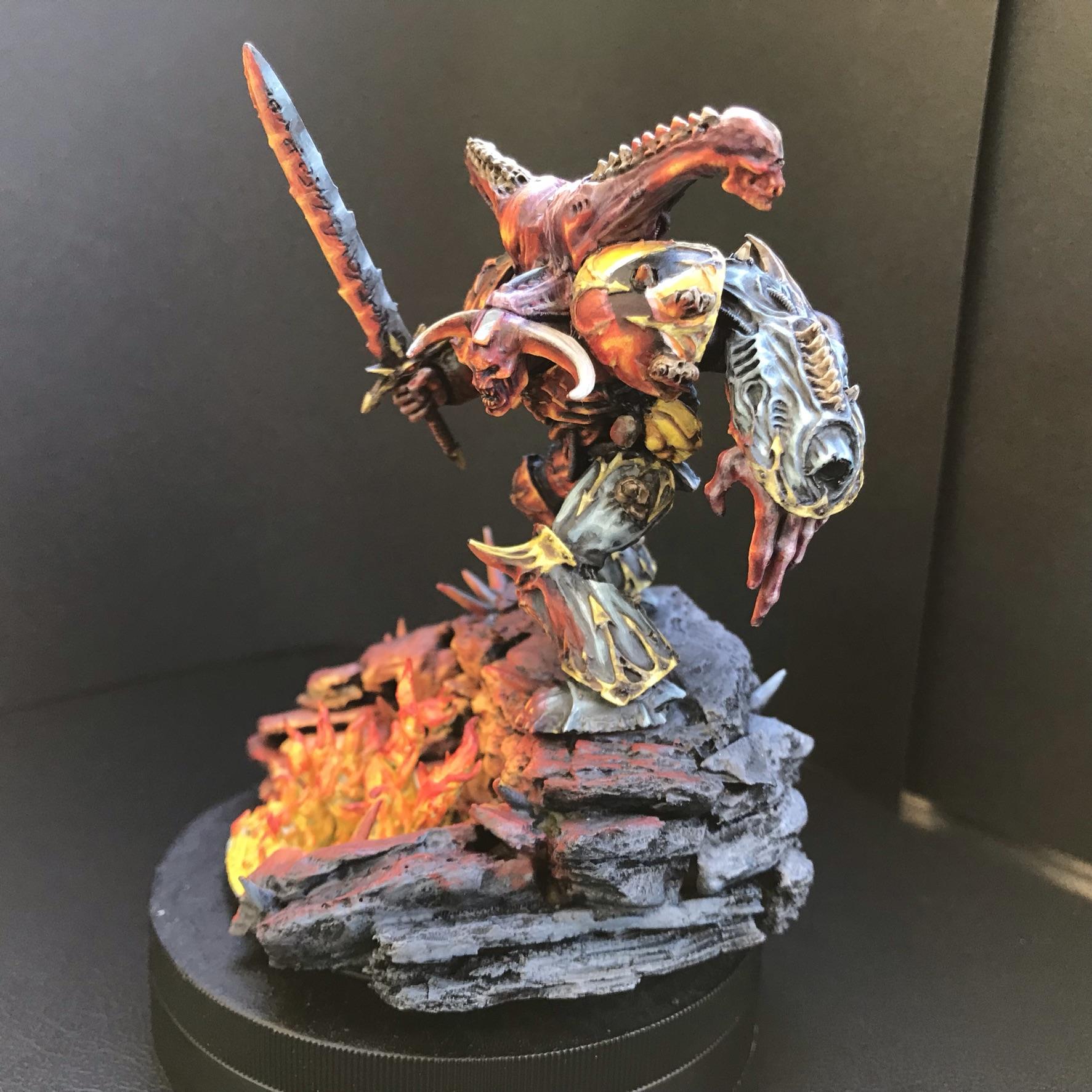 Base, Chaosdiscordcomp, Daemon Prince, Final, Fire, Greenstuff, Iron Warriors, Juan Diaz, Metal, Non-Metallic Metal, Object Source Lighting