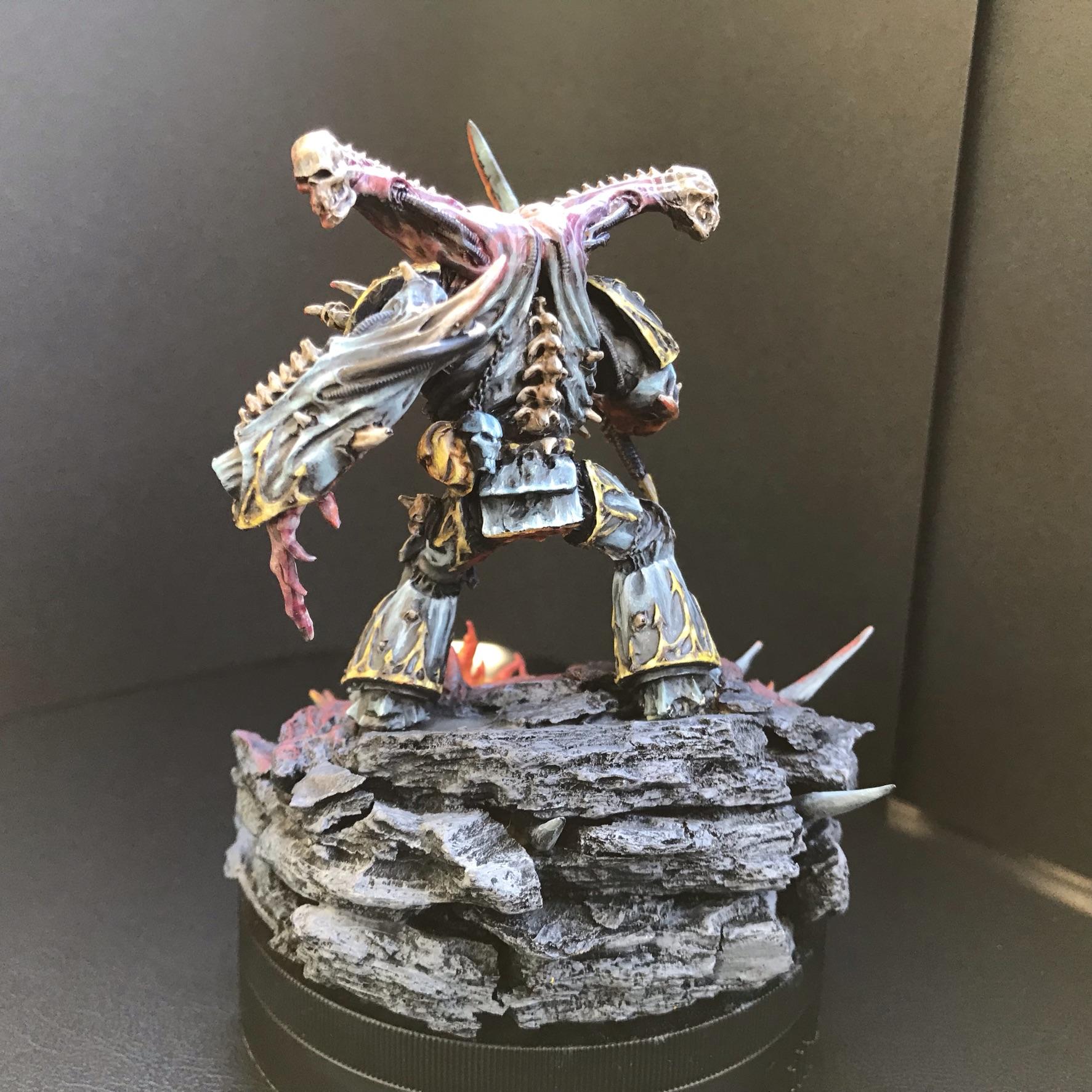 Base, Chaosdiscordcomp, Daemon Prince, Final, Fire, Greenstuff, Iron Warriors, Juan Diaz, Metal, Non-Metallic Metal, Object Source Lighting