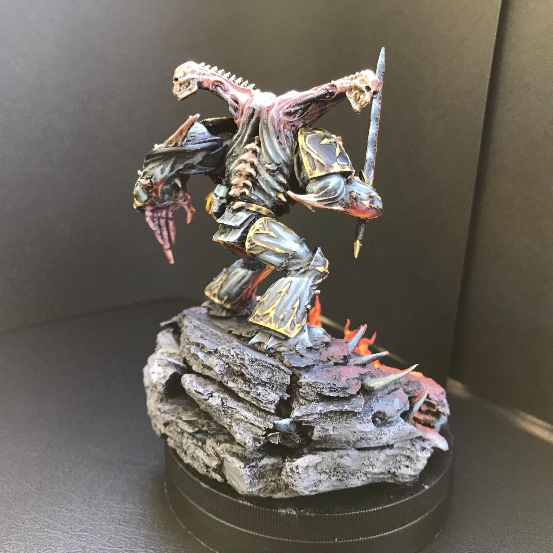 Base, Chaosdiscordcomp, Daemon Prince, Final, Fire, Greenstuff, Iron Warriors, Juan Diaz, Metal, Non-Metallic Metal, Object Source Lighting