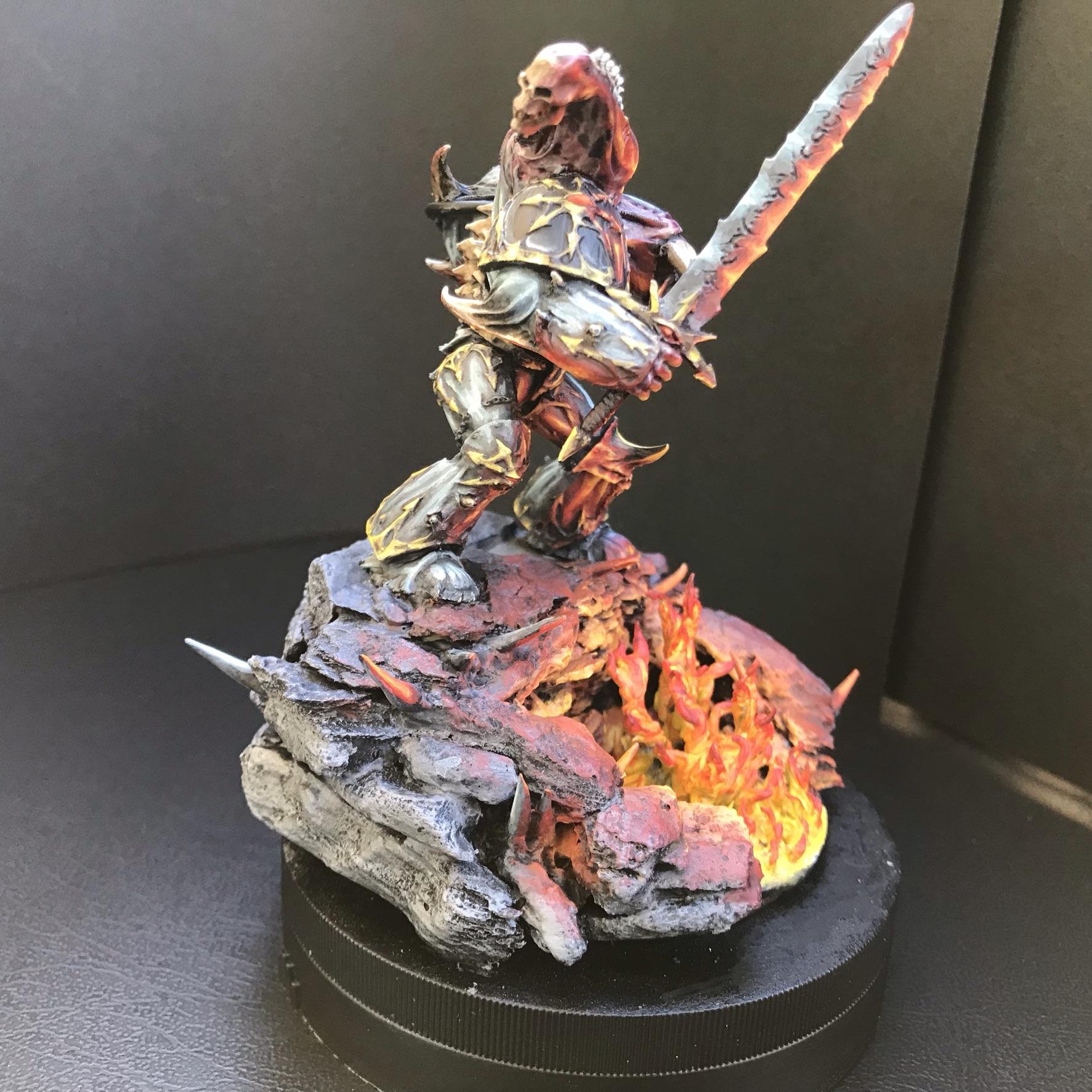 Base, Chaosdiscordcomp, Daemon Prince, Final, Fire, Greenstuff, Iron Warriors, Juan Diaz, Metal, Non-Metallic Metal, Object Source Lighting