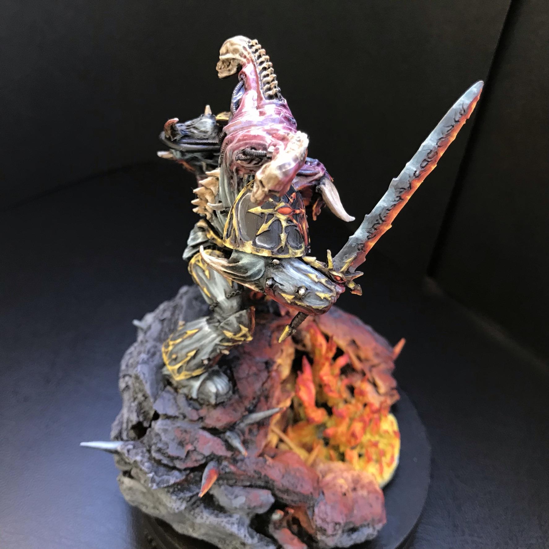 Base, Chaosdiscordcomp, Daemon Prince, Final, Fire, Greenstuff, Iron Warriors, Juan Diaz, Metal, Non-Metallic Metal, Object Source Lighting