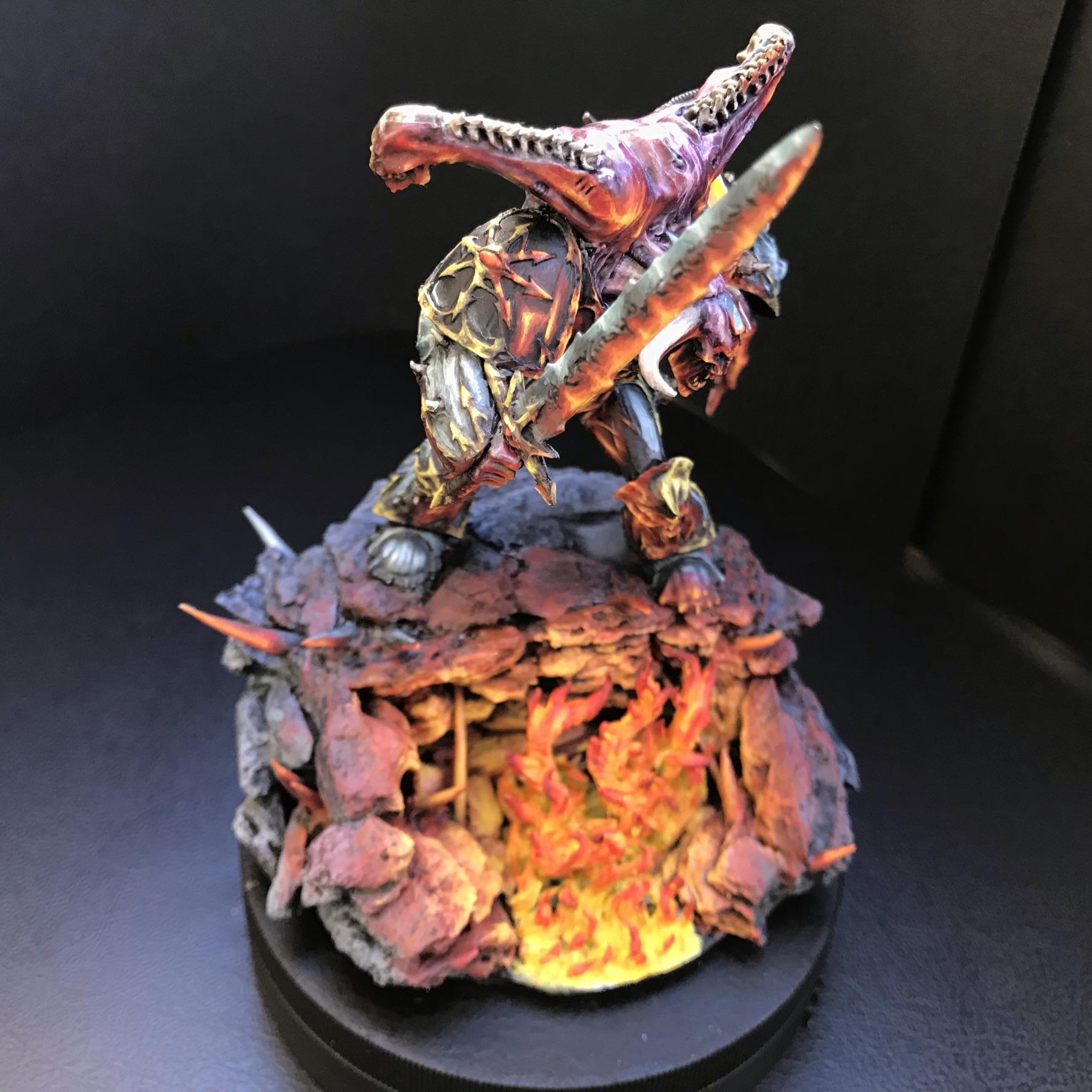 Base, Chaosdiscordcomp, Daemon Prince, Final, Fire, Greenstuff, Iron Warriors, Juan Diaz, Metal, Non-Metallic Metal, Object Source Lighting