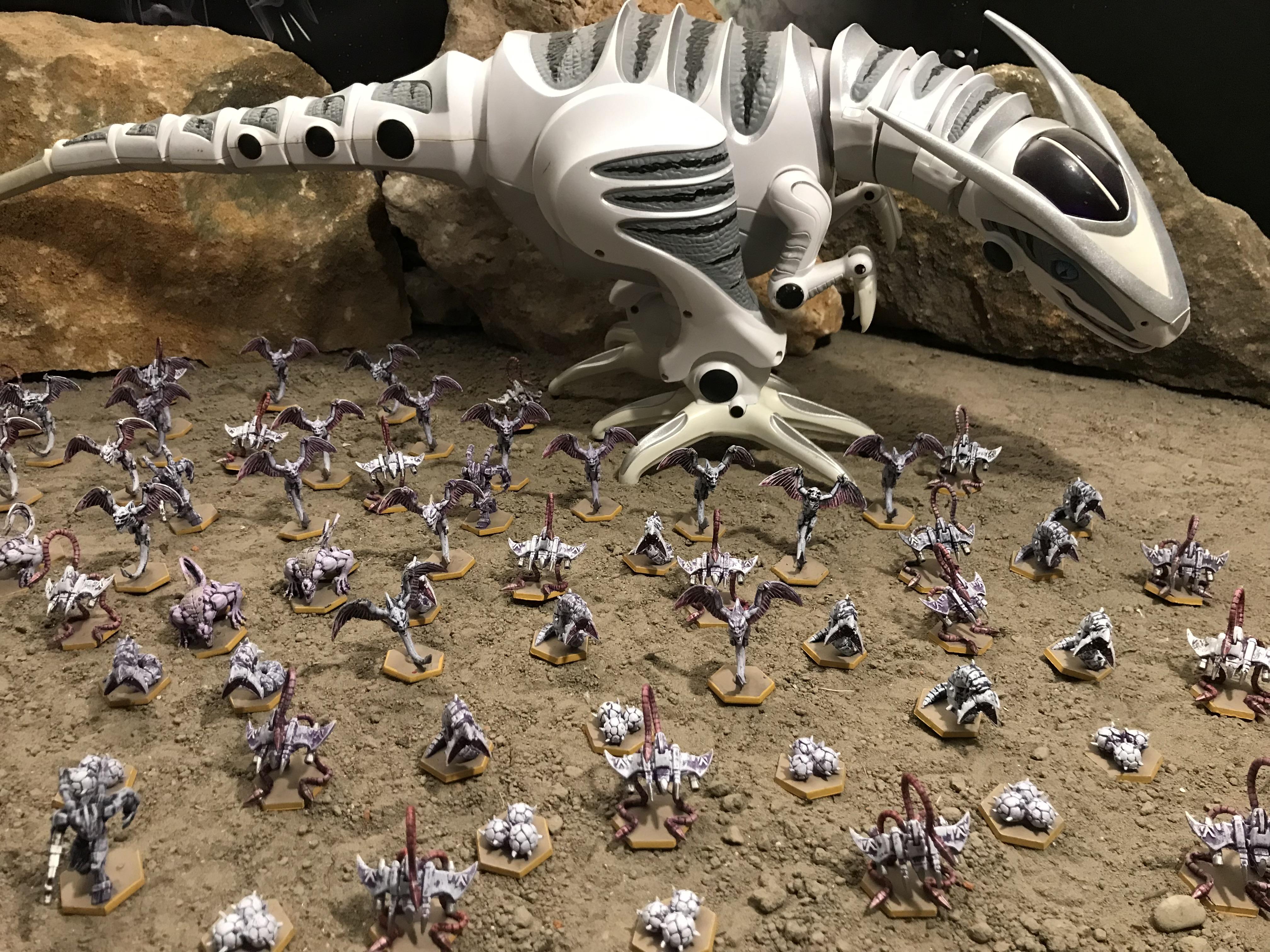 Army, Dinosaur, Robot