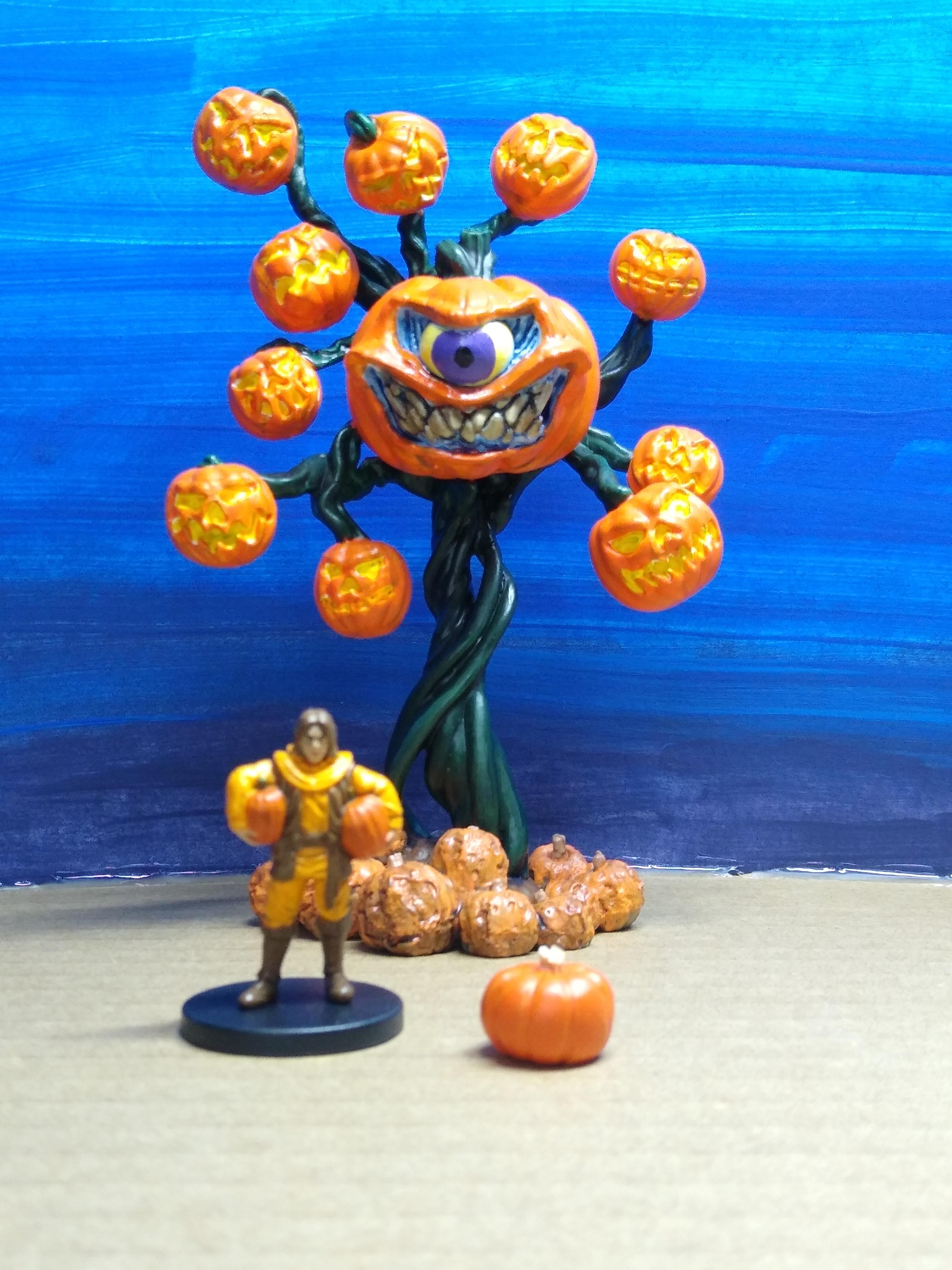 Beholder, Dragon, Dungeons, Dungeons And Dragons, Gourd, Mini, Miniature, Miniatures, Monster, Over, Pumpkin, Reaper