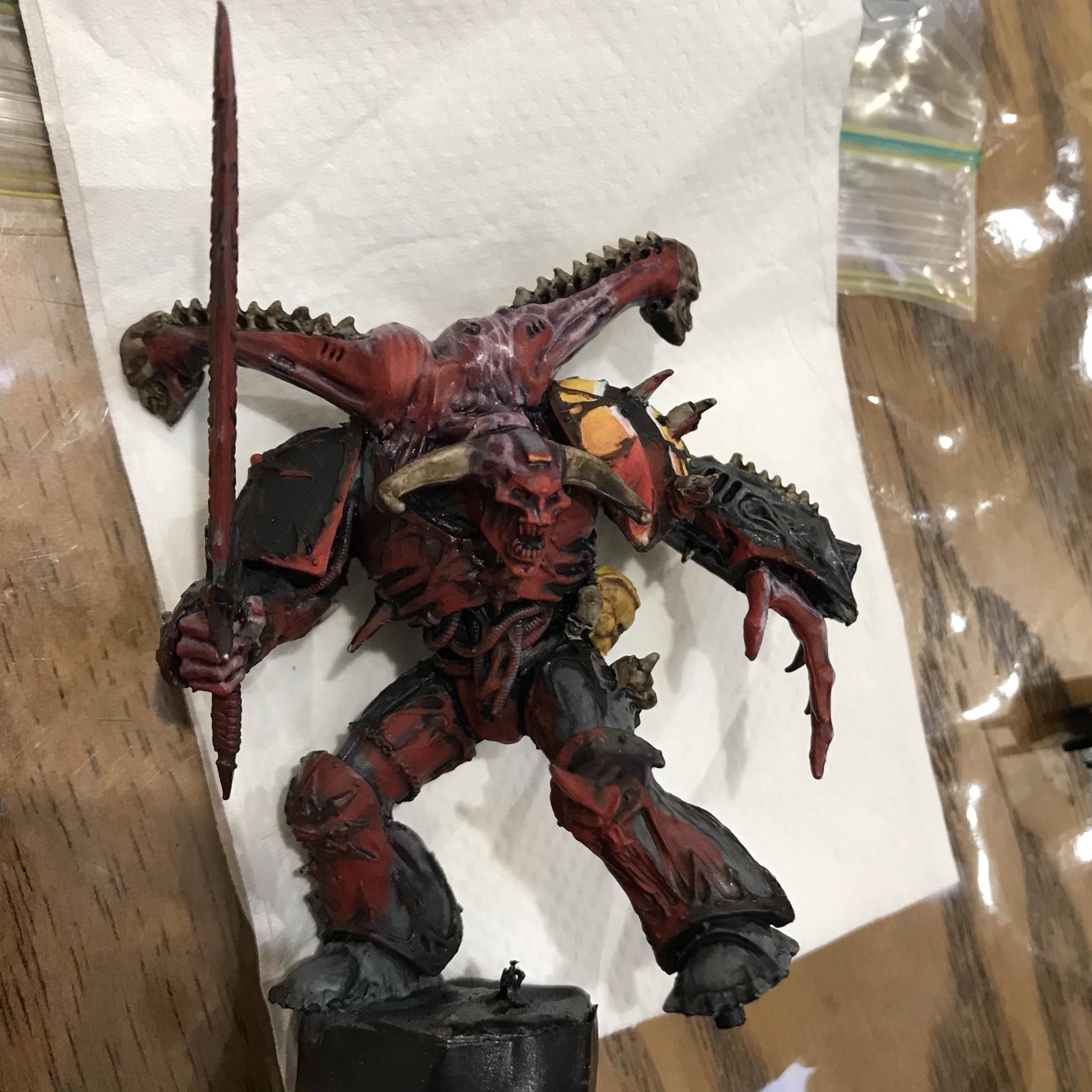 Chaosdiscordcomp, Daemon Prince, Greenstuff, Object Source Lighting