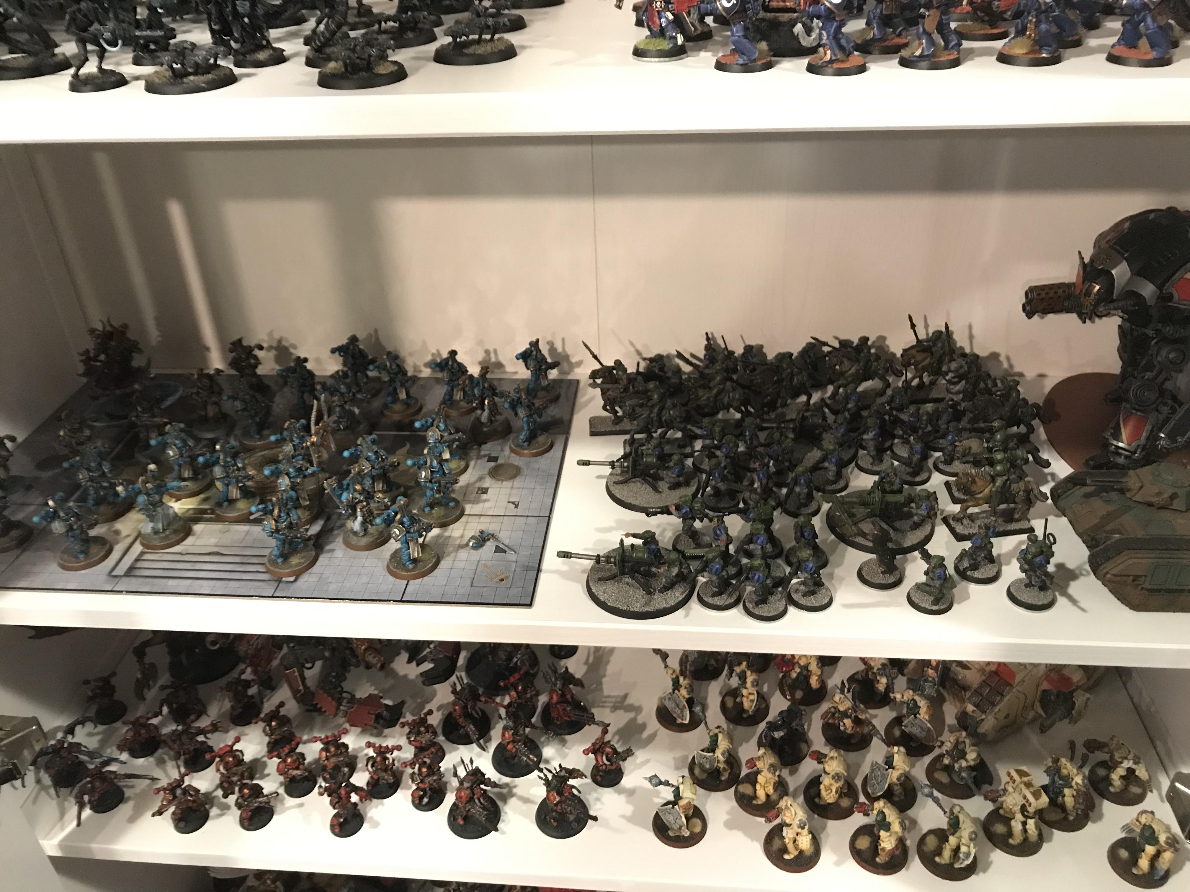 Armies, Basement, Display, First Born, Horus Heresy, Painted, Painted Armies, Storage
