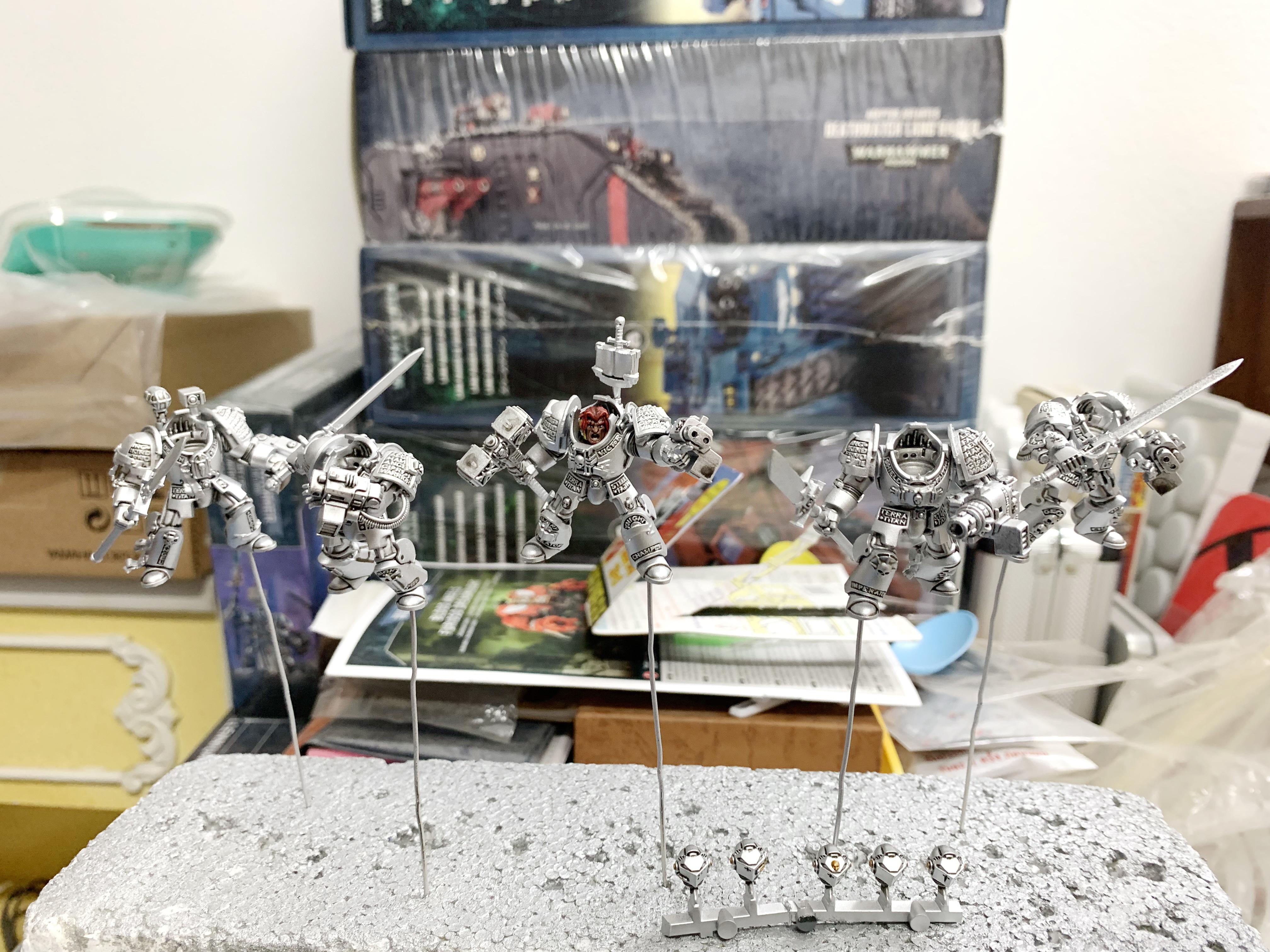 Grey Knights, Halberd, Hammer, Justicar, Rand Travis, Sword, Terminator Armor, Work In Progress