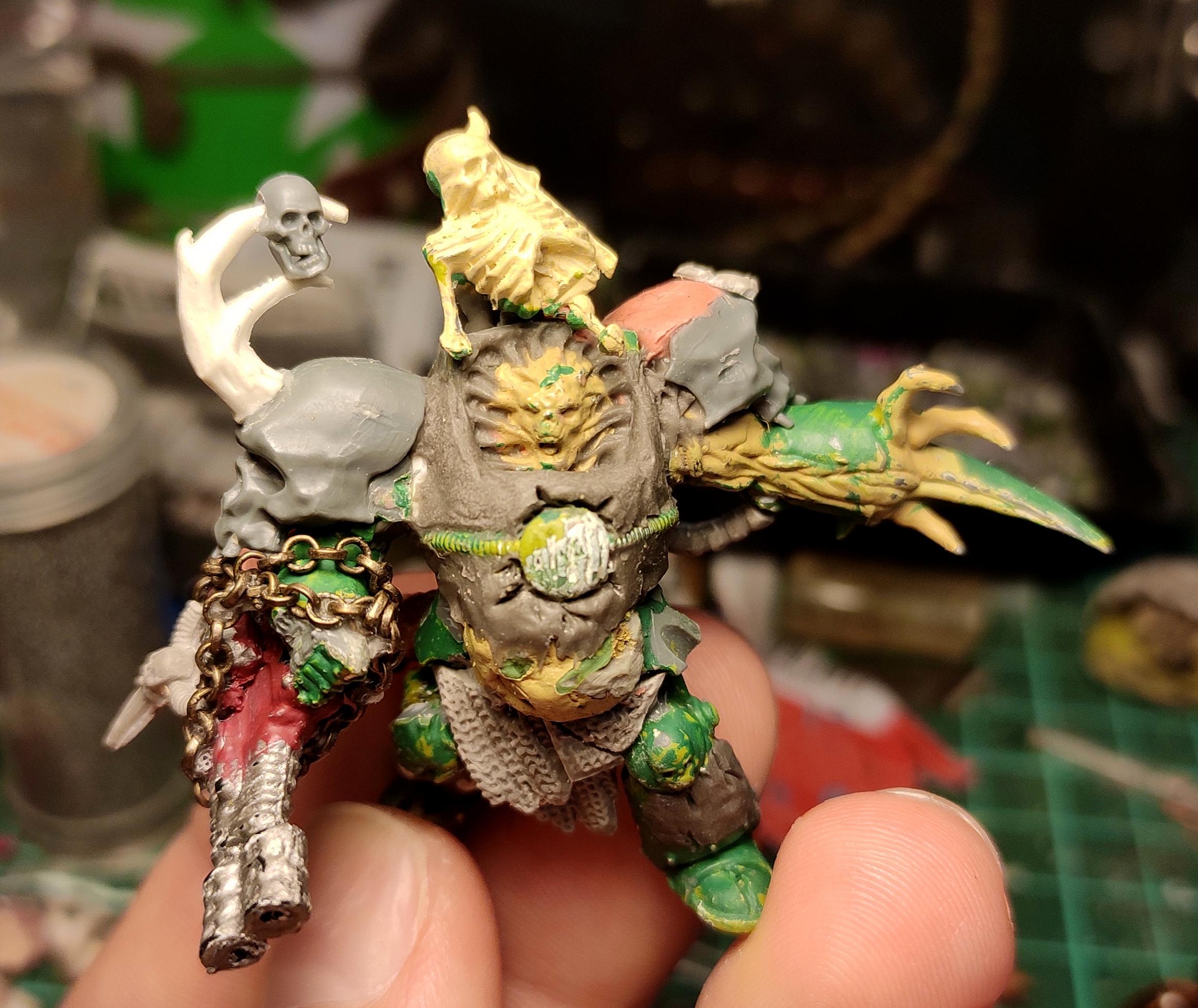 Blight, Chaos, Chaos Space Marines, Conversion, Dark Vengeance, Death Guard, Heresy, Heretic Astartes, Infantry, Kitbash, Nurgle, Pestilence, Plague, Plague Marines, Putty, Rebuild, Tehnolog, Terminator Armor, Traitor Legions, Warhammer 40,000, Work In Progress