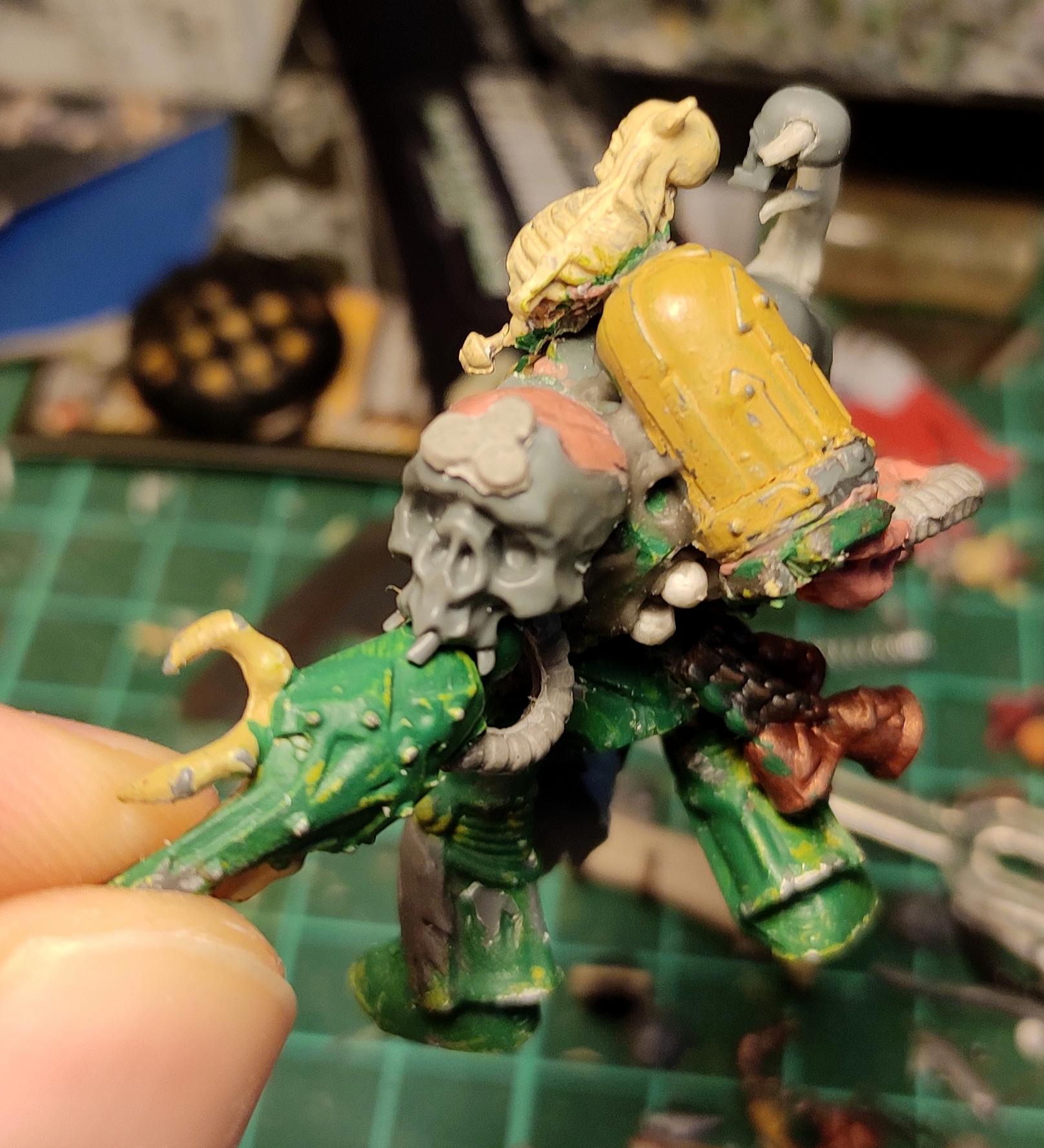 Blight, Chaos, Chaos Space Marines, Conversion, Dark Vengeance, Death Guard, Heresy, Heretic Astartes, Infantry, Kitbash, Nurgle, Pestilence, Plague, Plague Marines, Putty, Rebuild, Tehnolog, Terminator Armor, Traitor Legions, Warhammer 40,000, Work In Progress