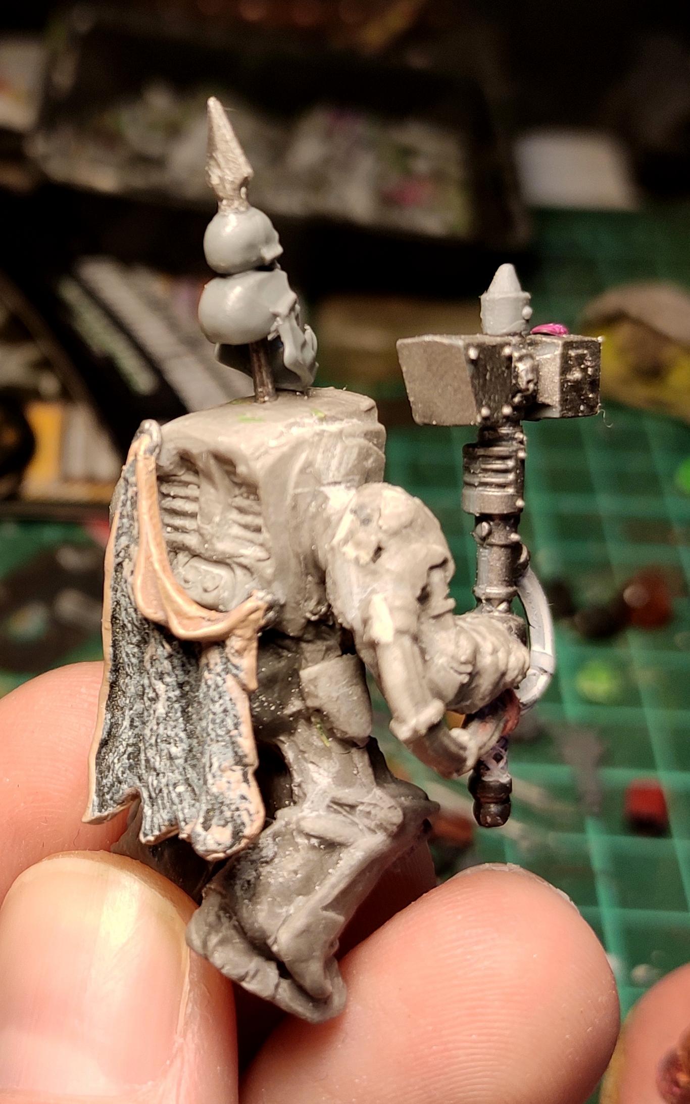 Casting, Chaos, Chaos Space Marines, Conversion, Heresy, Heretic Astartes, Infantry, Iron Warriors, Iron Within, Iron Without!, Kitbash, Power Hammer, Putty, Rebuild, Terminator Armor, Traitor Legions, Trophy, Warhammer 40,000, Work In Progress
