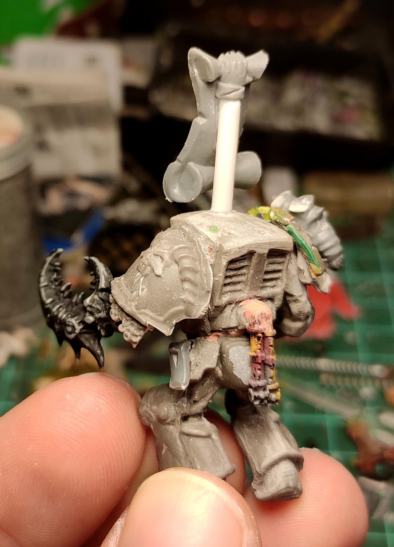 Casting, Chaos, Chaos Space Marines, Conversion, Heresy, Heretic Astartes, Infantry, Kitbash, Possession, Putty, Terminator Armor, Traitor Legions, Warhammer 40,000, Word Bearers, Work In Progress