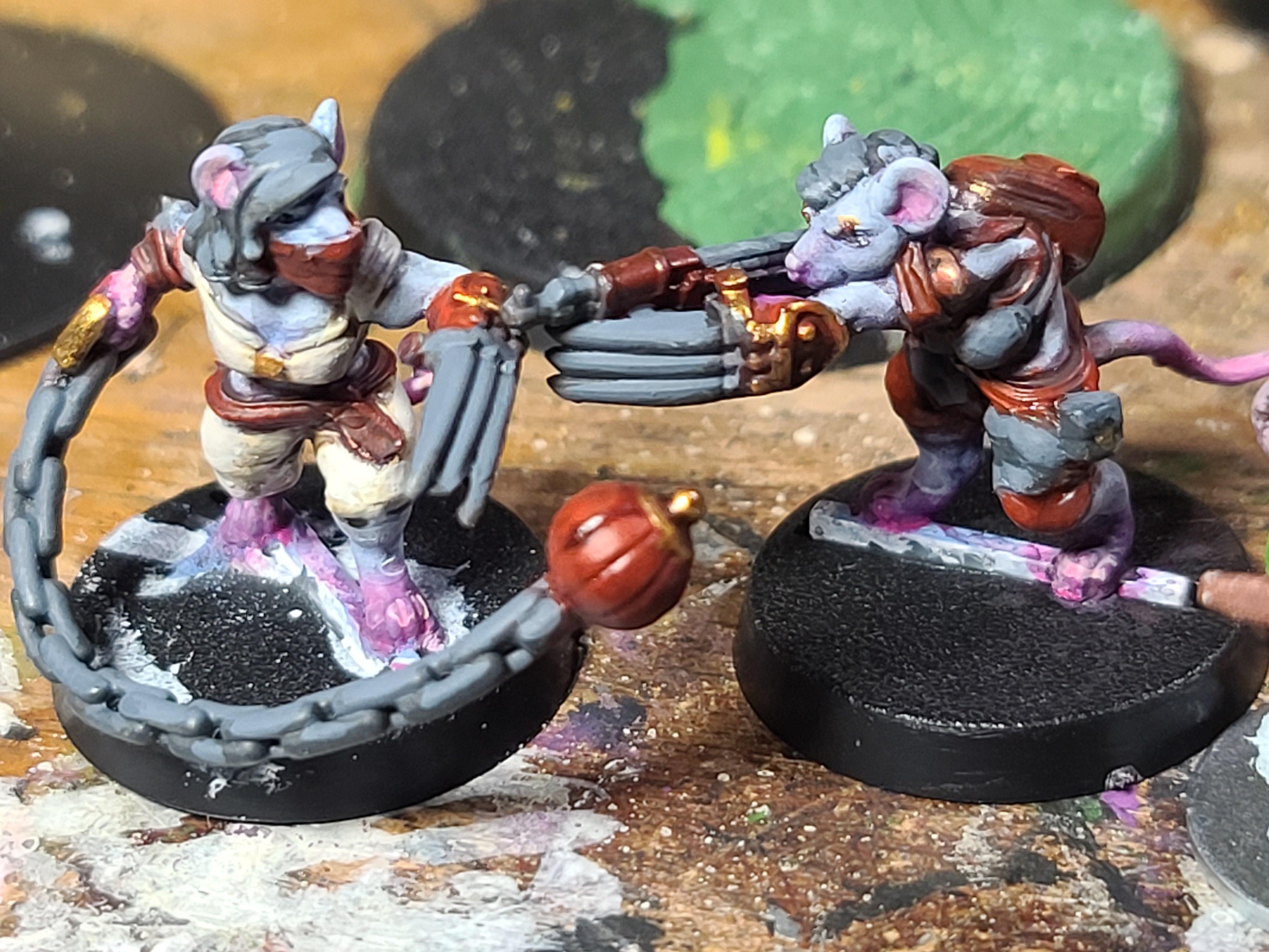 3d Printed, Heroforge, Mice, Ratlings With Gatlings, Rats