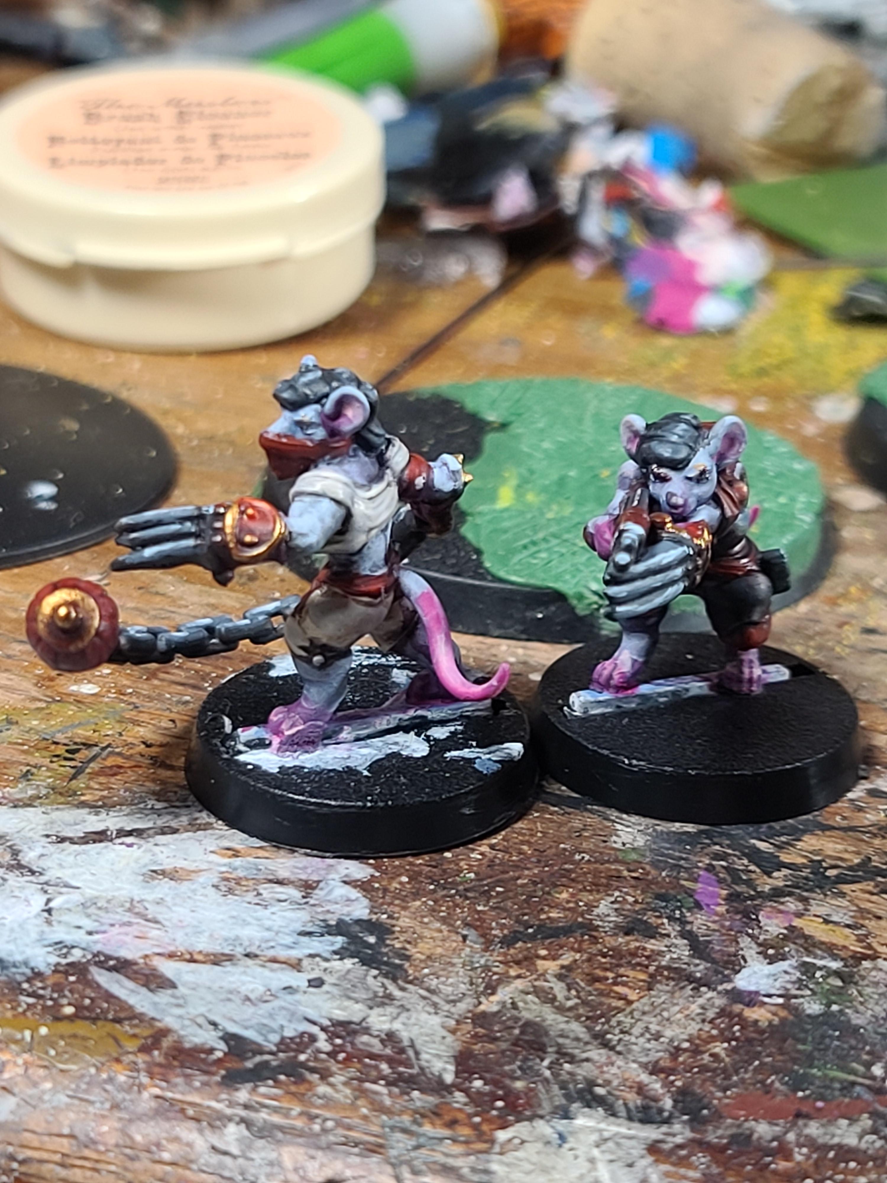 3d Printed, Heroforge, Ratlings With Gatlings, Rats