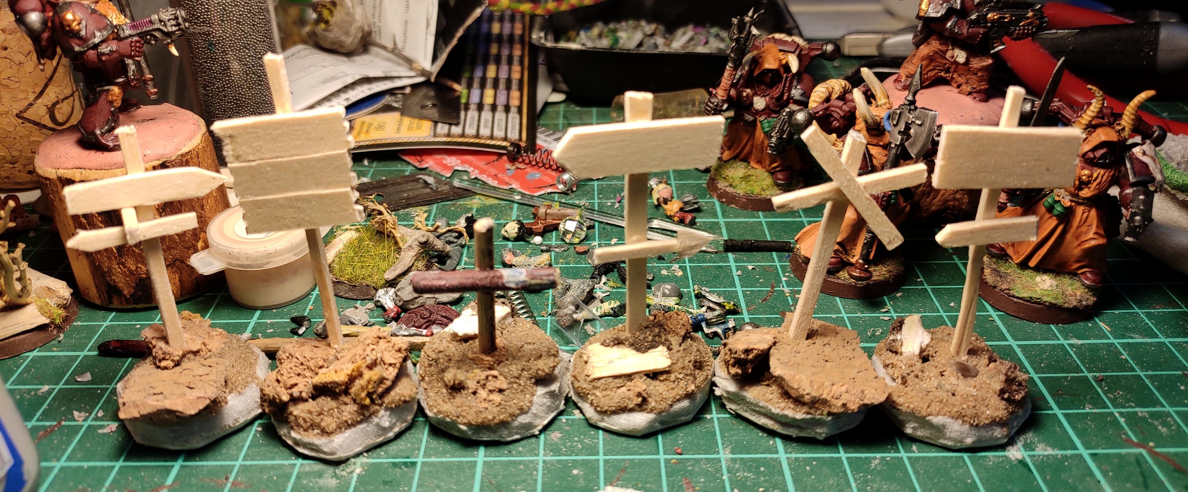Dungeons And Dragons, Scratch Building, Signs, Terrain, Warhammer Fantasy, Wooden, Work In Progress