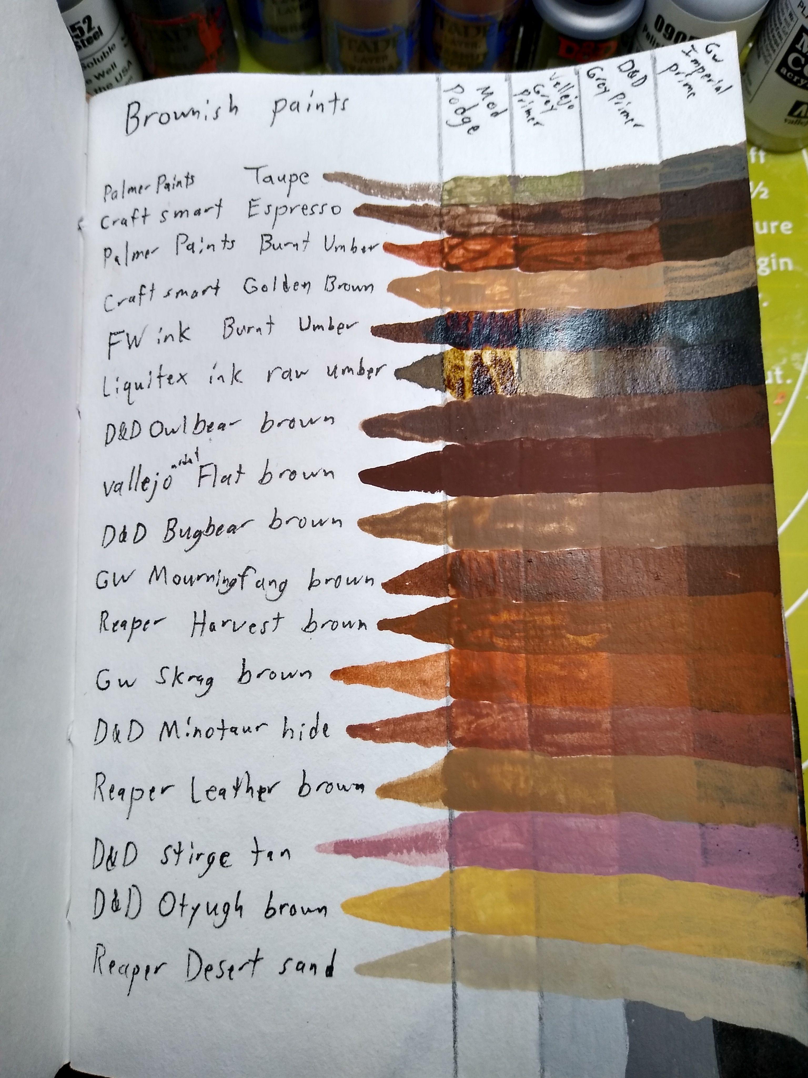 brown paints