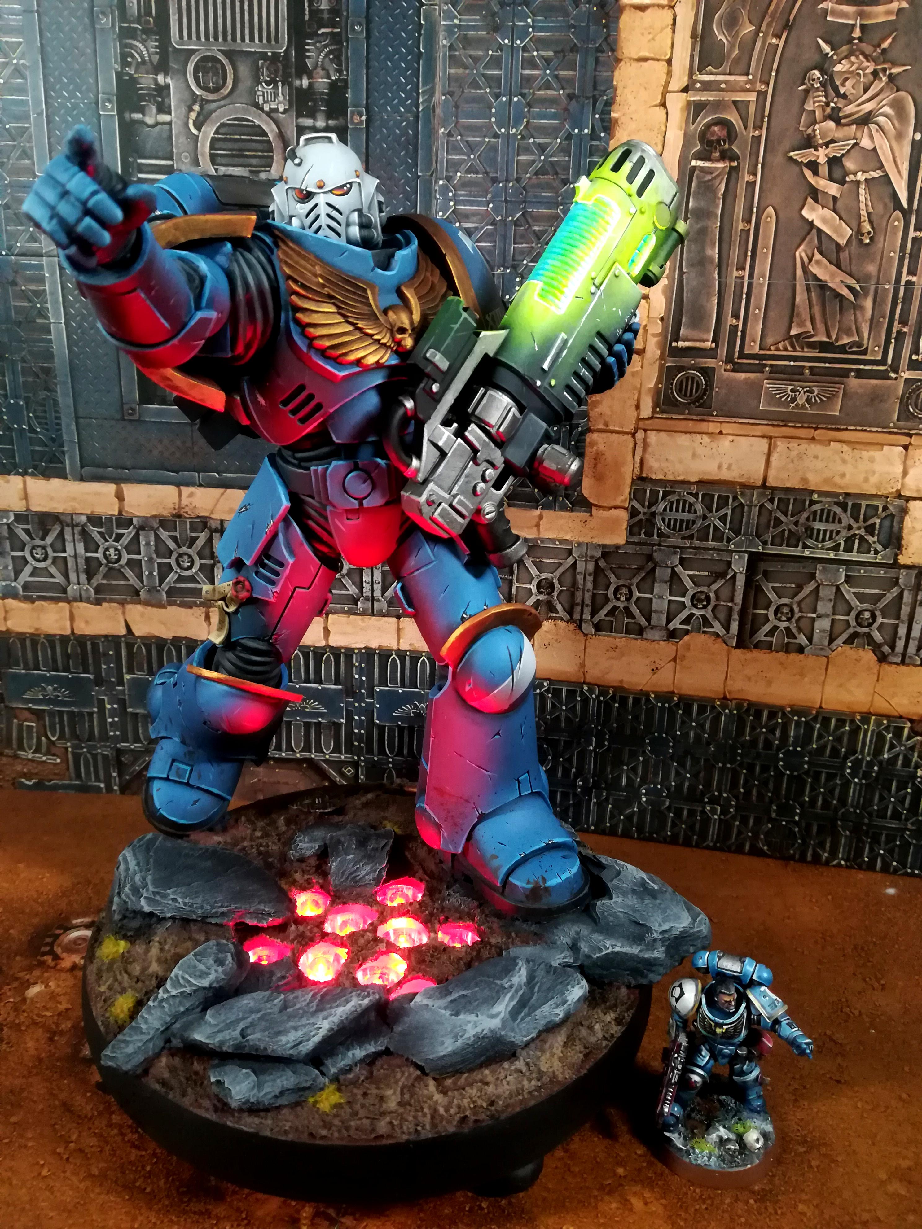 Action Figure, LED, Macfarlane, Object Source Lighting, Plasma, Space Marines, Ultramarines, Veteran, Warhammer 40,000