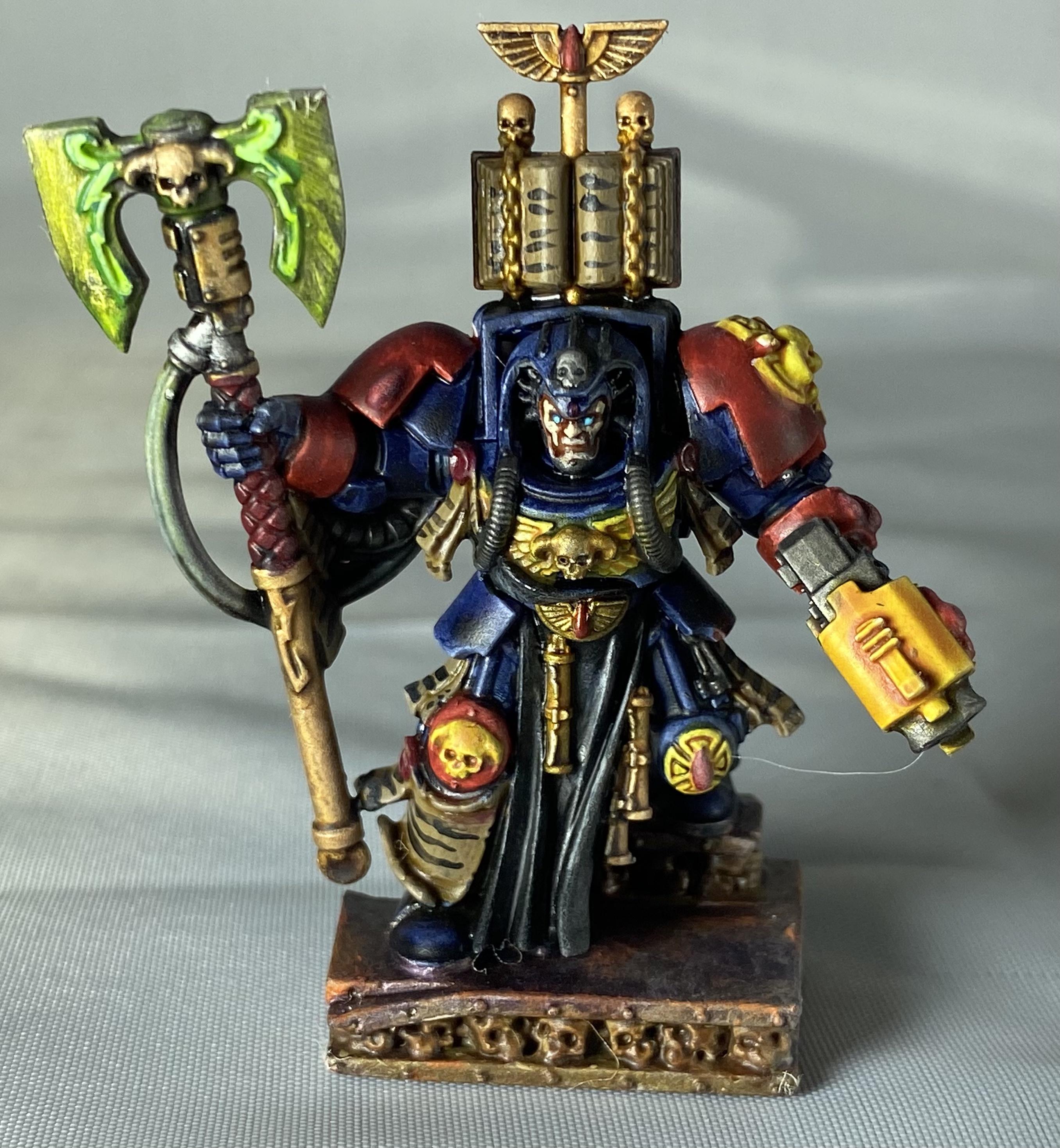 Blood Angels, Blue, Librarian, Red, Space Hulk, Space Marines, Terminator Armor, Warhammer 40,000