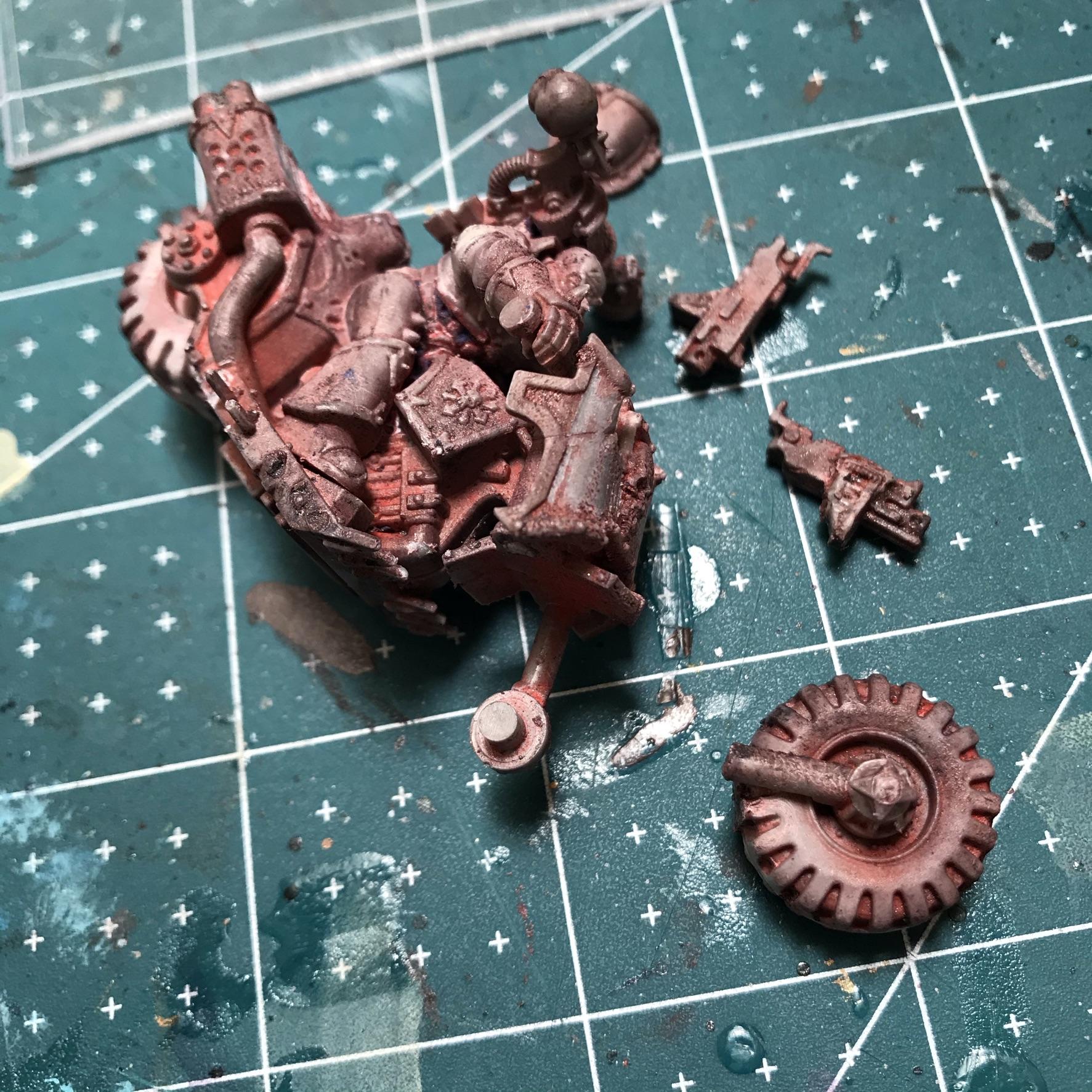 Chaos Space Marine Biker, Ebay Rescue, Iron Warriors Wip