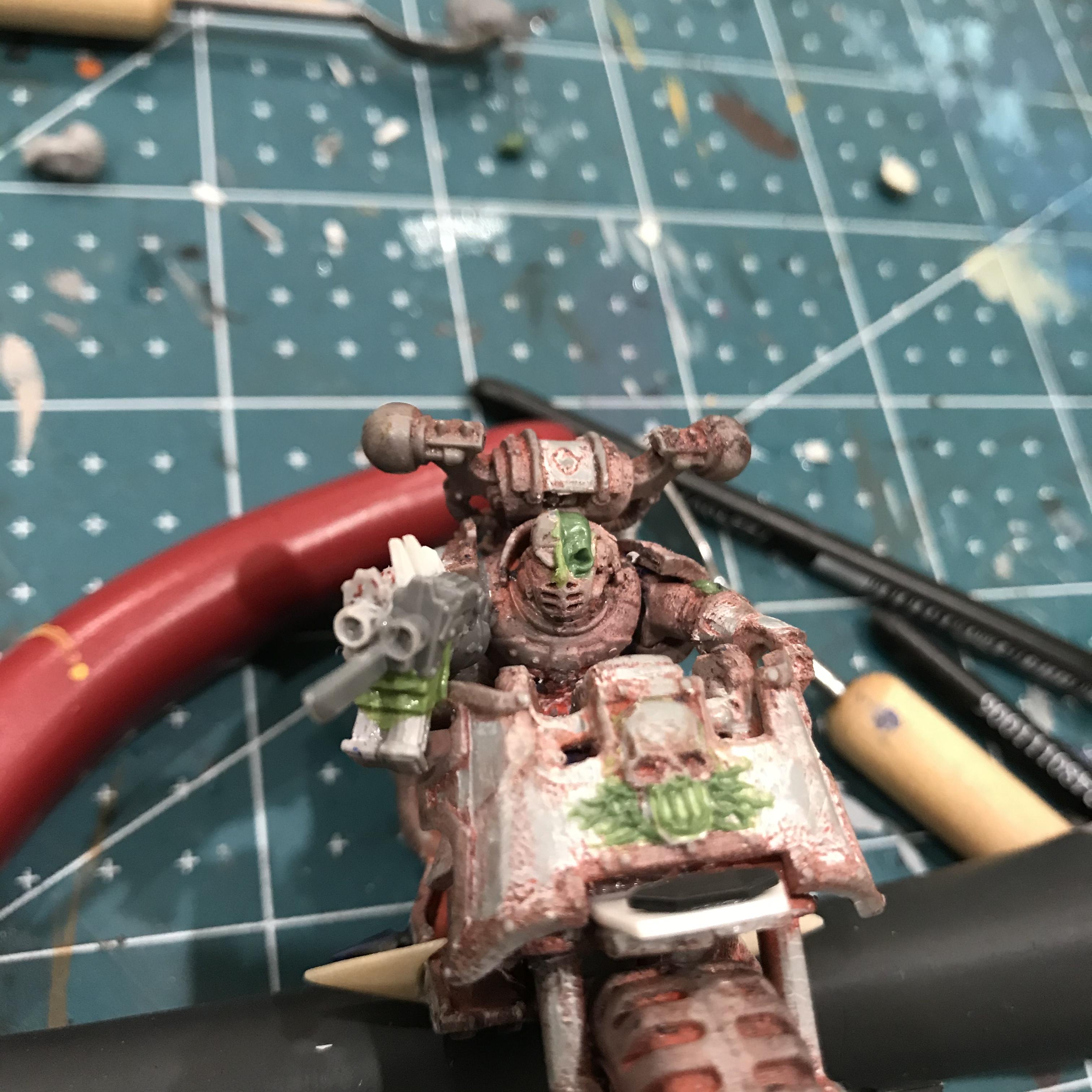 Chaos Space Marine Biker, Ebay Rescue, Iron Warriors Wip